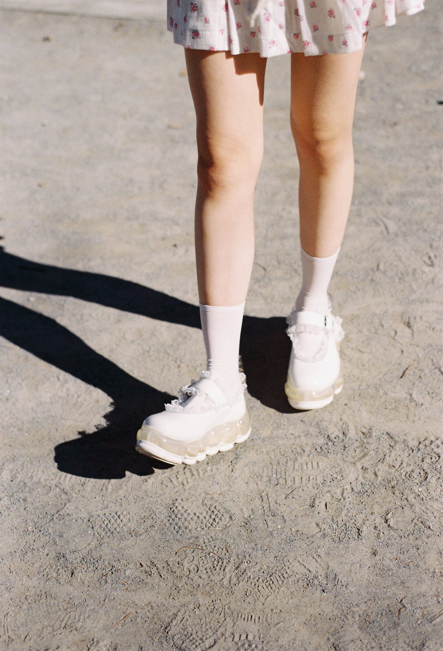 New “Jewelry” Mary Jane Lace / White