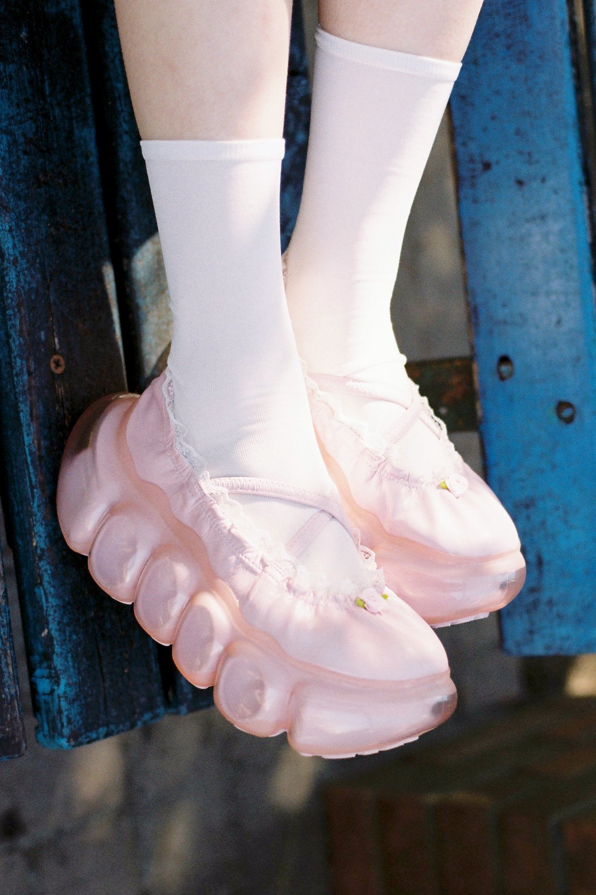 "Jewelry" Bubble Ballet Lace Rose / Pearl Pink