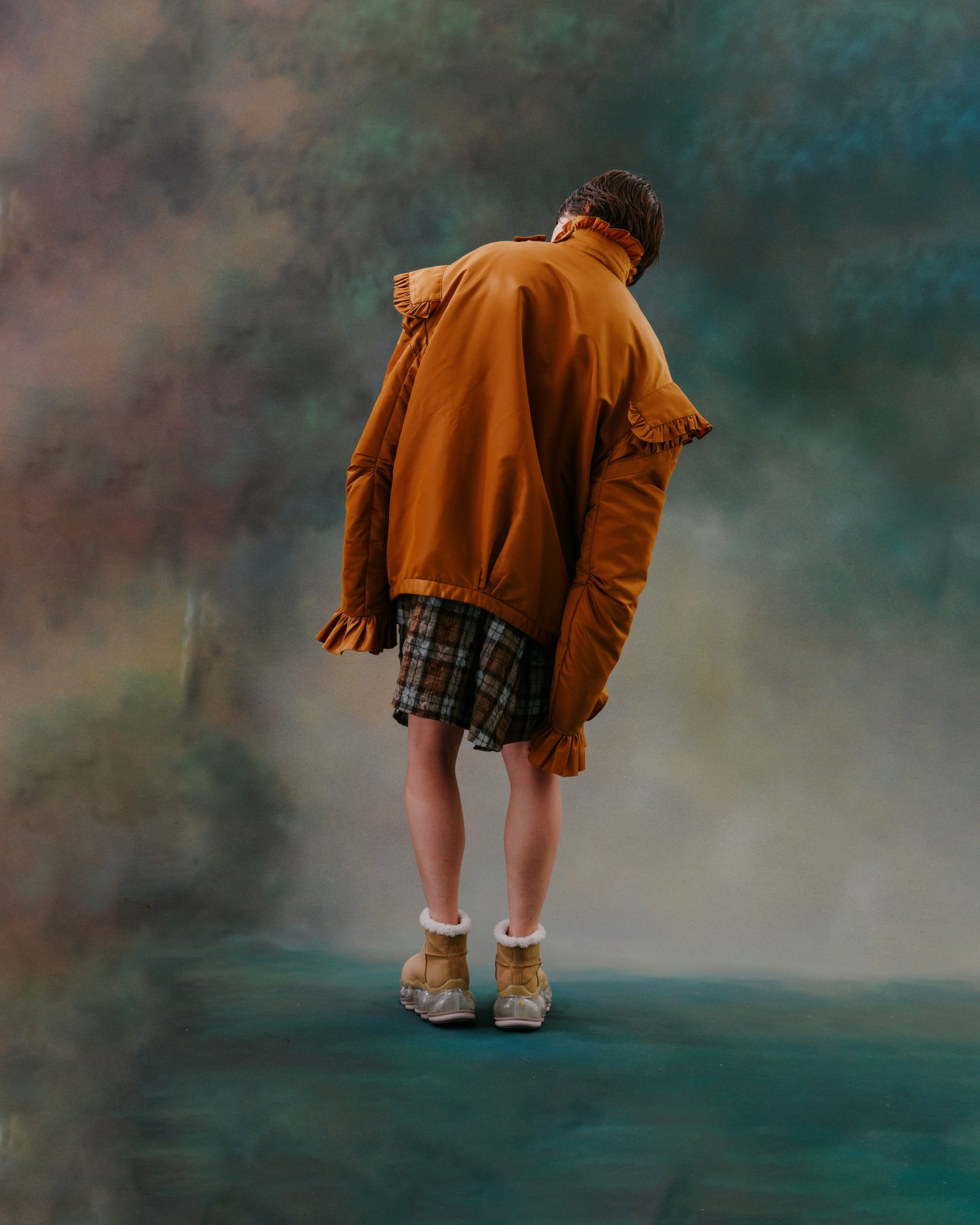 Puffer Frill Blouson / Mustard