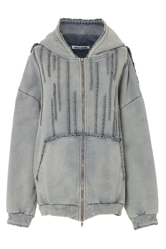 Mini Frill Washed Parka / Navy