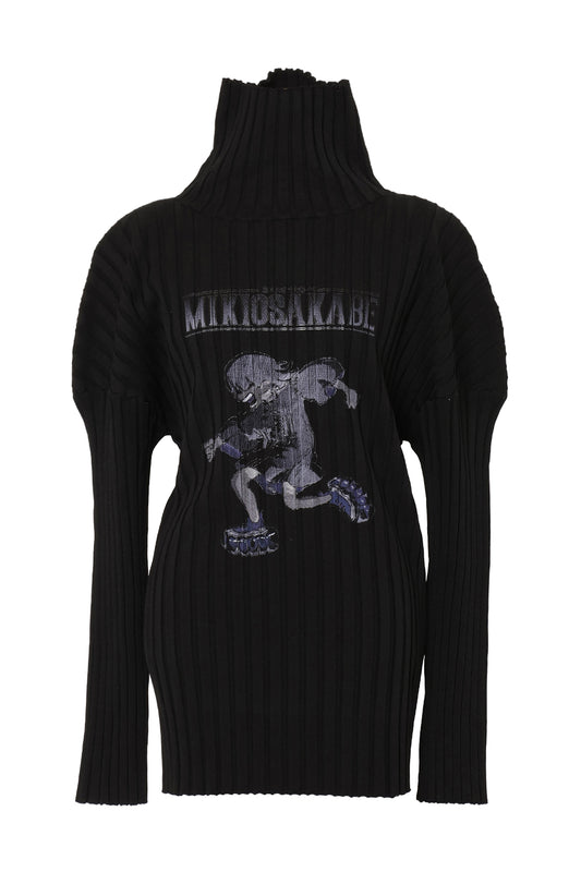 Dyed Shrink Knit / Black