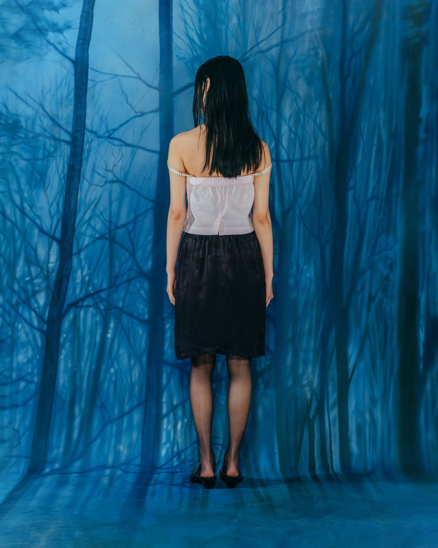 【24AW订单】下垂裙/黑色/JFAW24S02