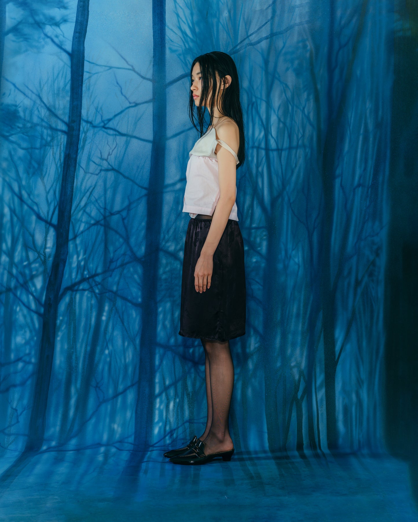 【24AW订单】下垂裙/黑色/JFAW24S02