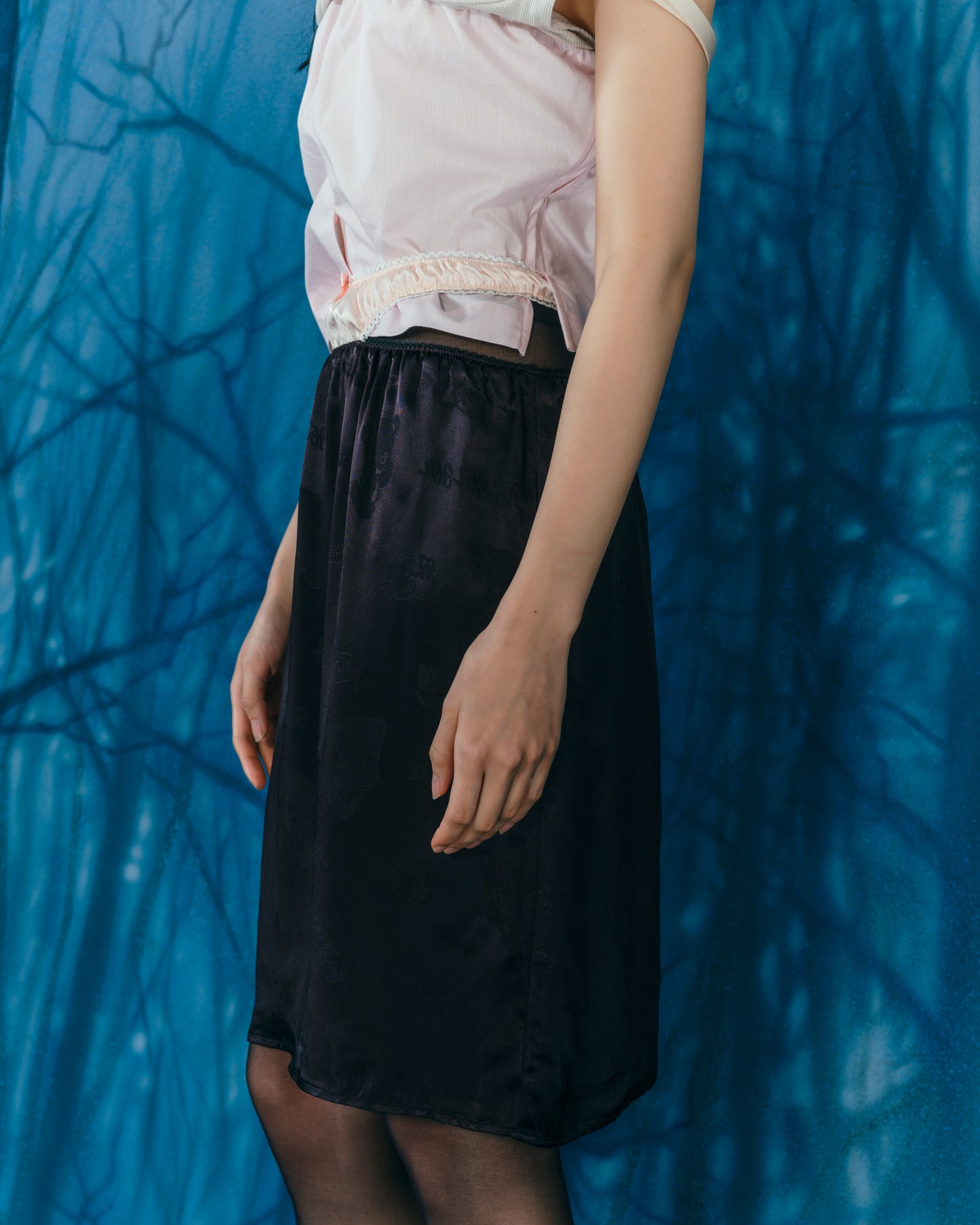 【24AW订单】下垂裙/黑色/JFAW24S02