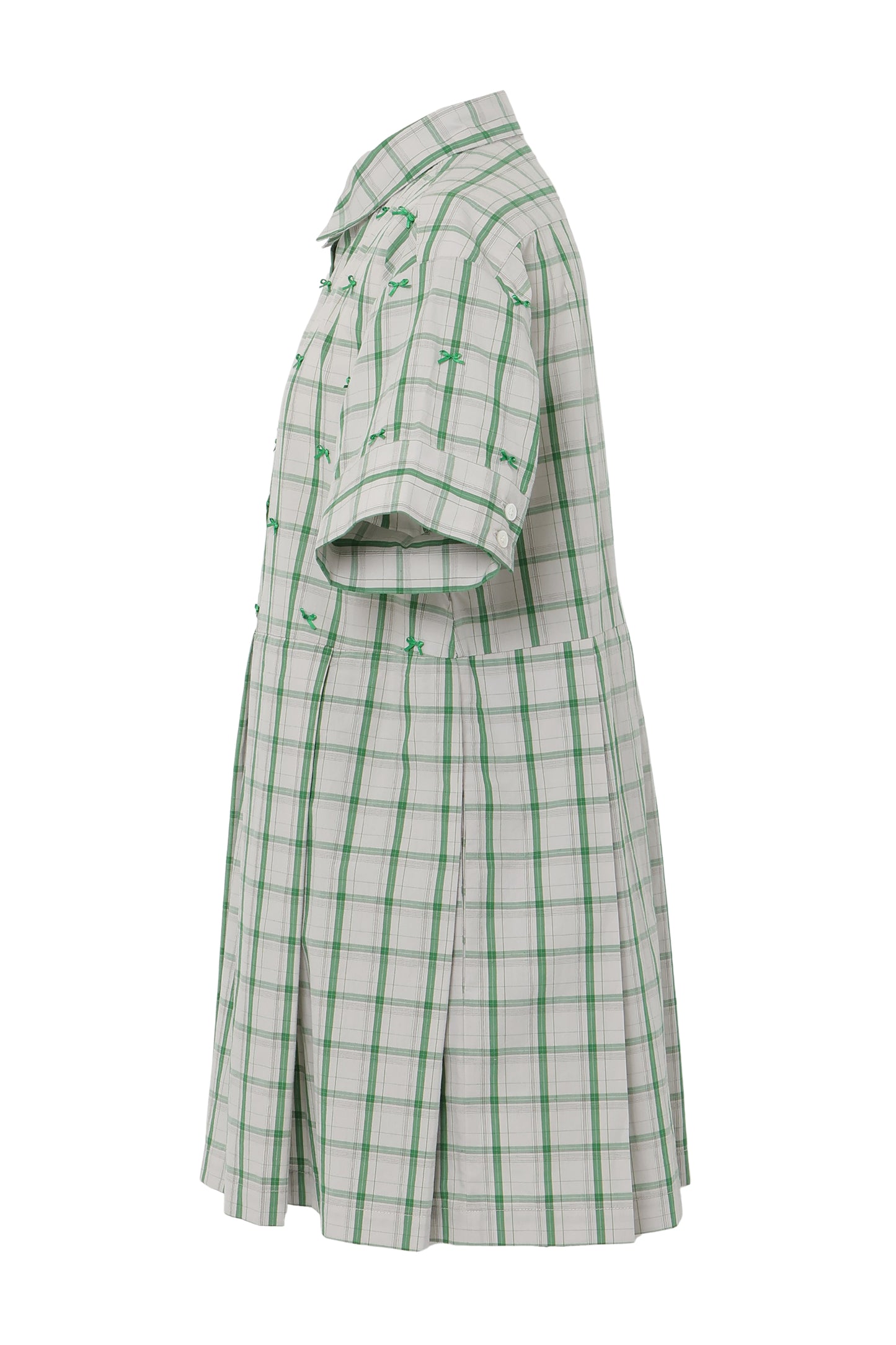 【SS26受注】Mini Ribbon Dress / Green / MSS26D02