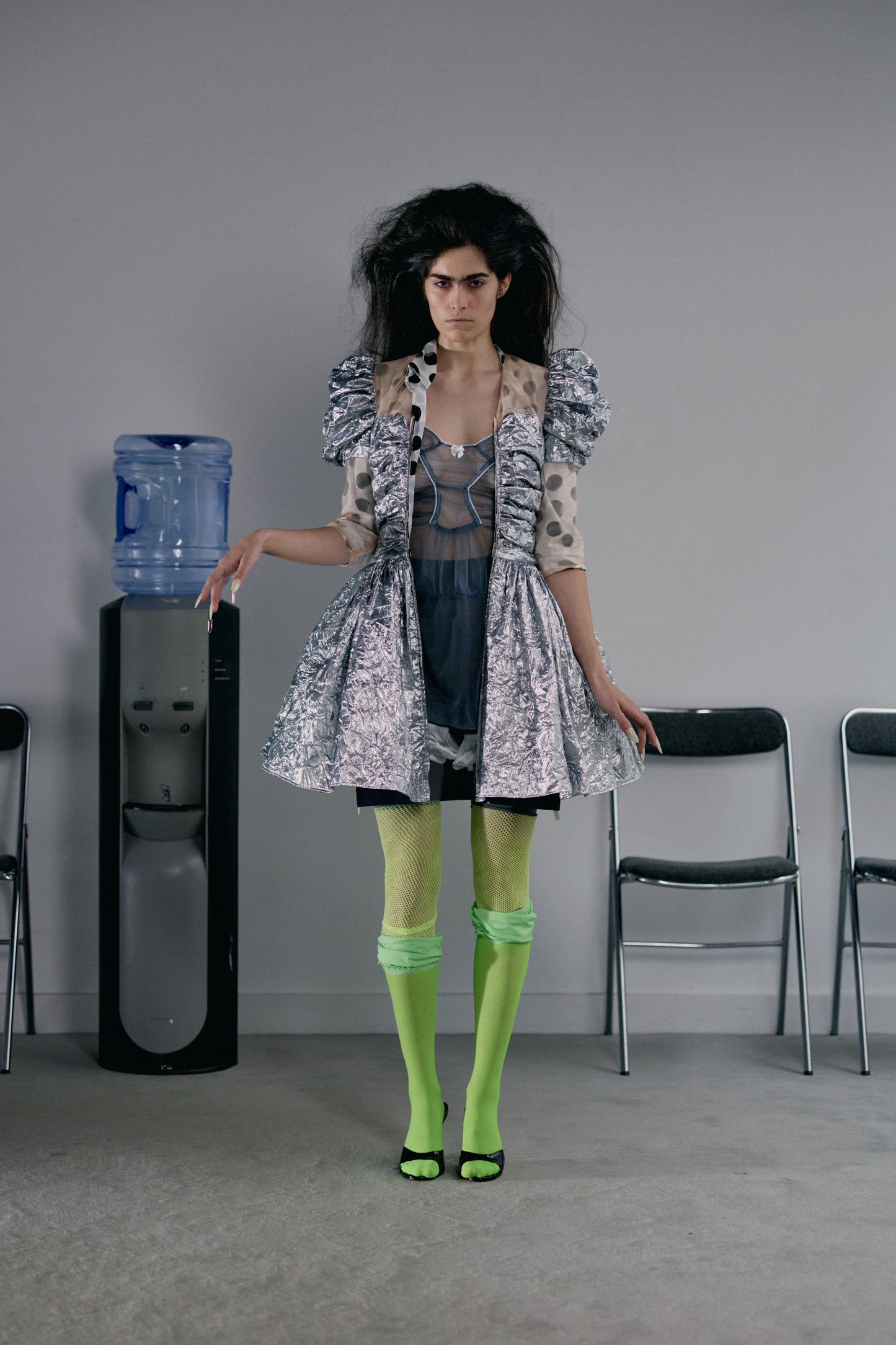 【SS26受注】Nana's Sheer Dress / Gray / JFSS26D021