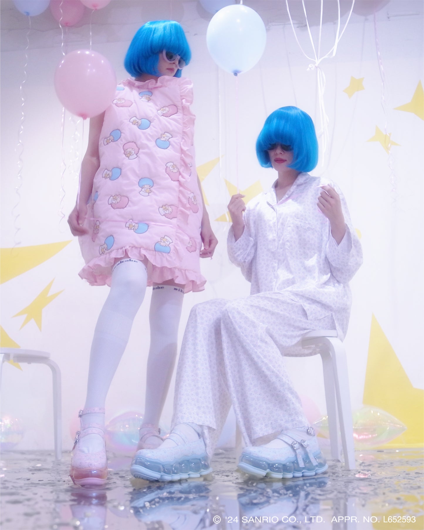 New "Jewelry" Three Straps Mary Jane / Pink / Little Twin Stars x MIKIOSAKABE