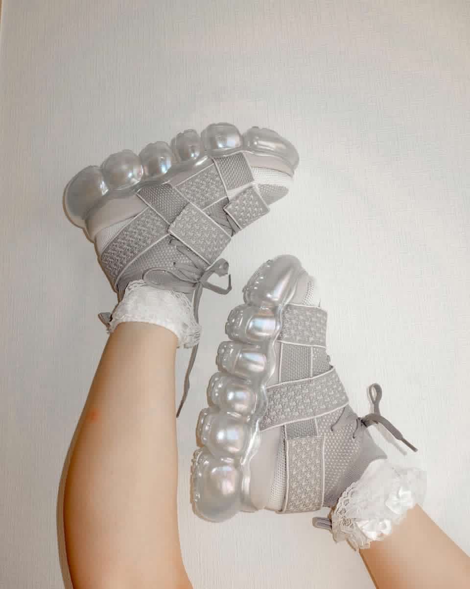 "Jewelry" High Shoes Beltcross / Aurora Gray