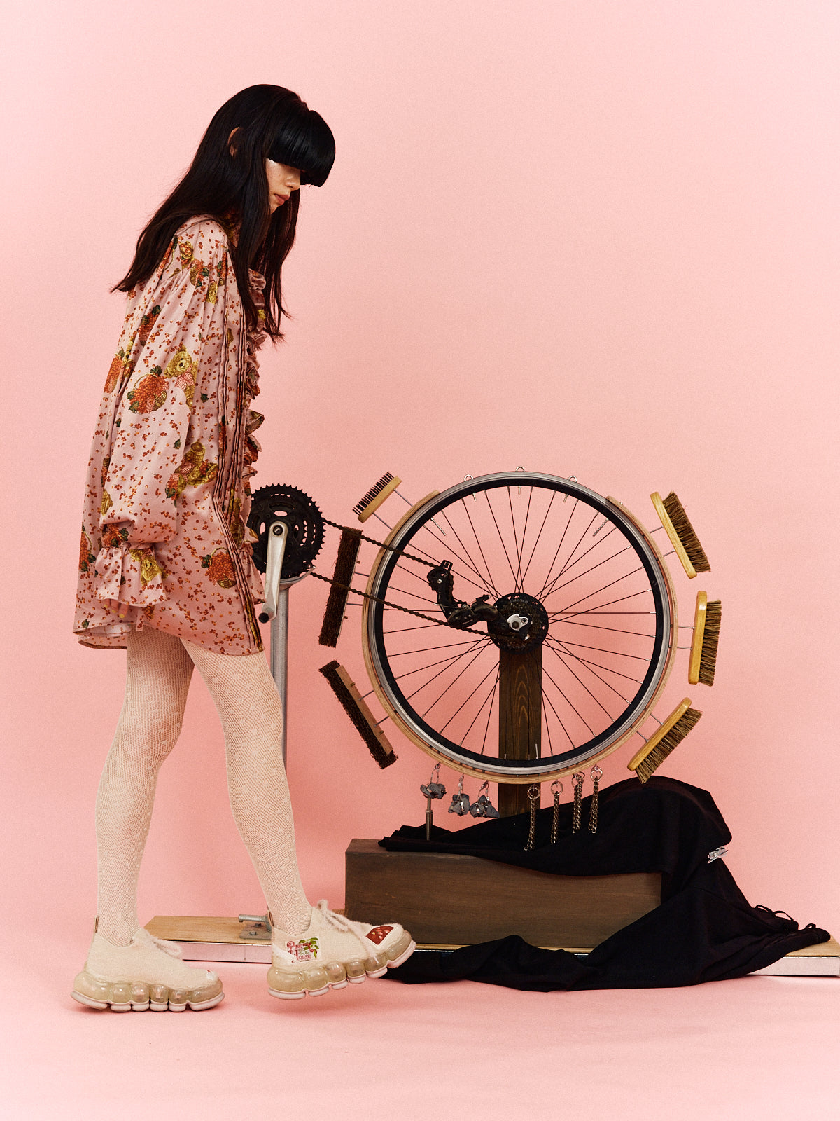 New "Jewelry" Mohair / Beige / PINK HOUSE × MIKIOSAKABE