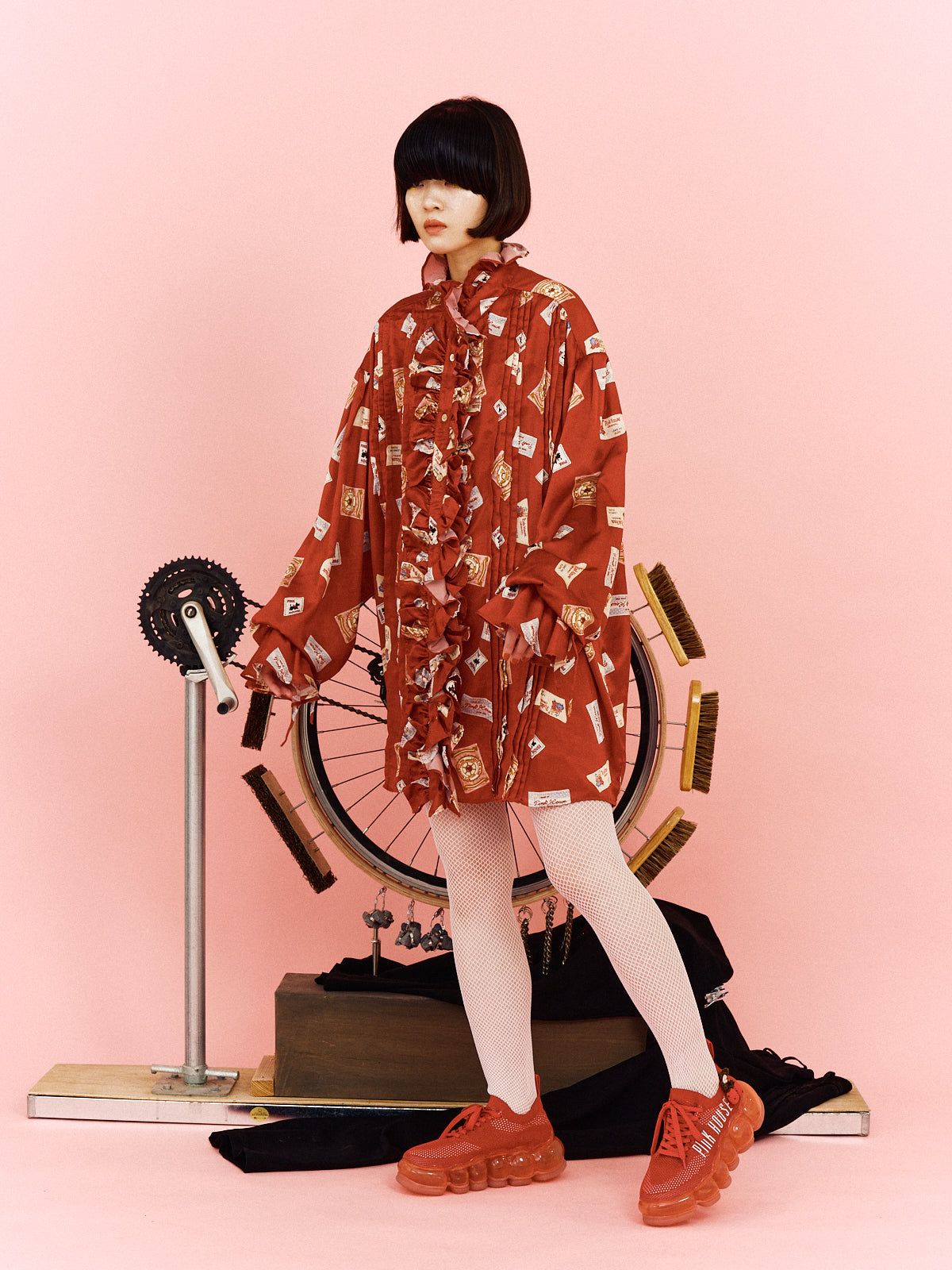 New "Jewelry" Shoes / Red / PINK HOUSE × MIKIOSAKABE