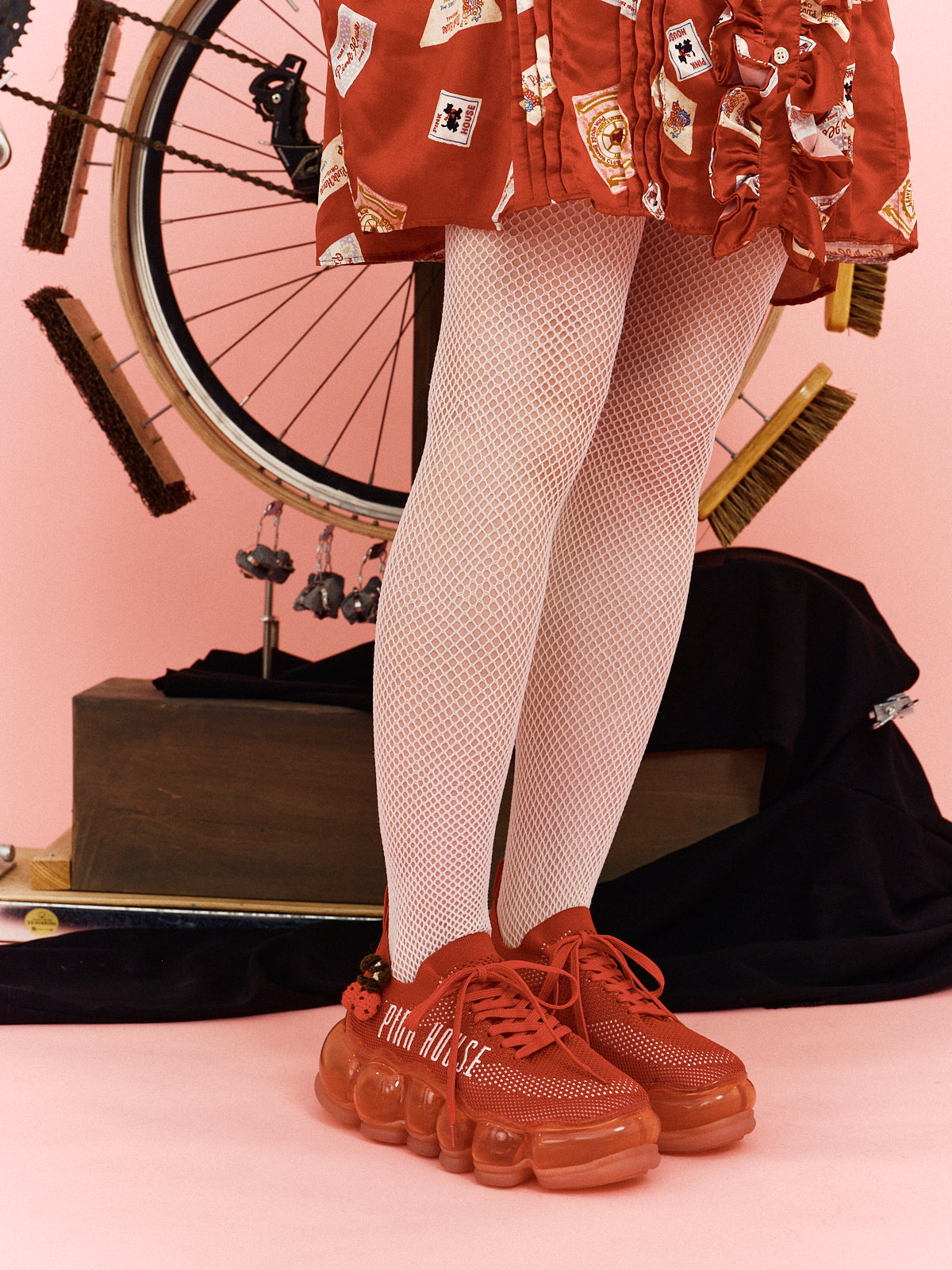 New "Jewelry" Shoes / Red / PINK HOUSE × MIKIOSAKABE