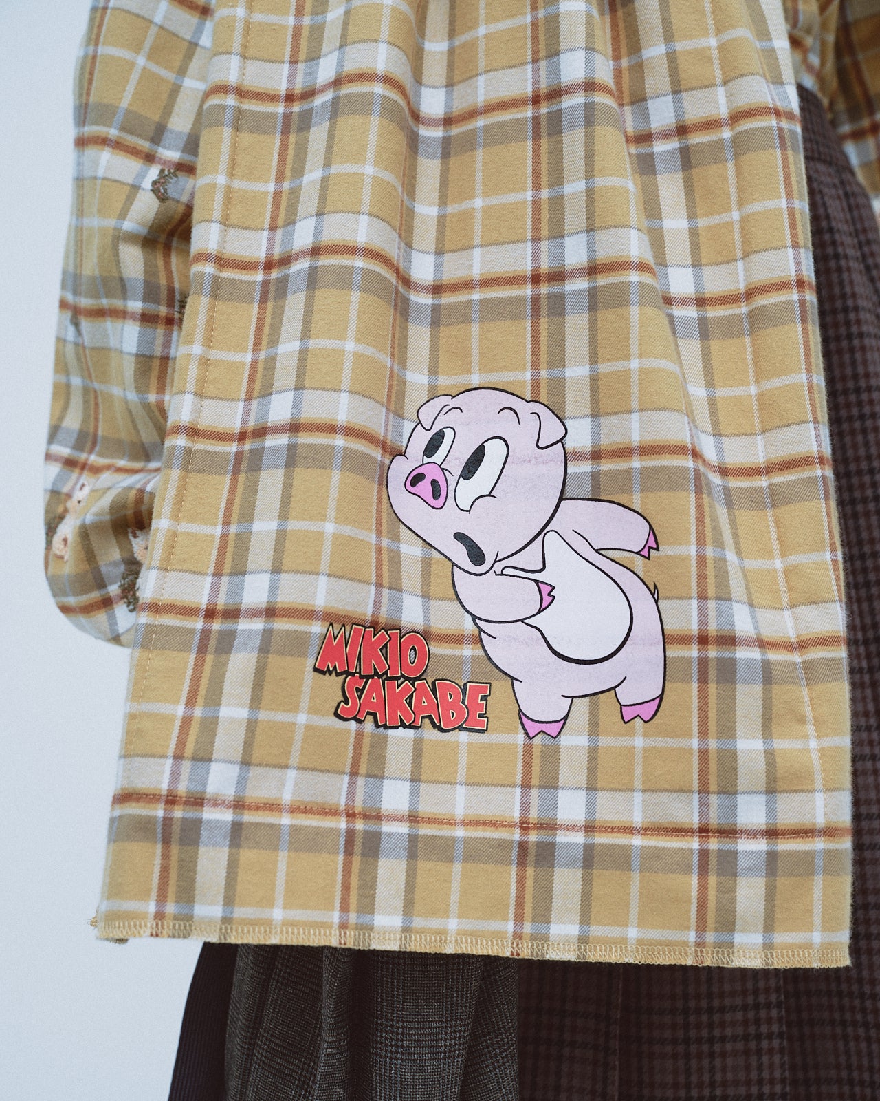 Piggy Print Muffler / Yellow