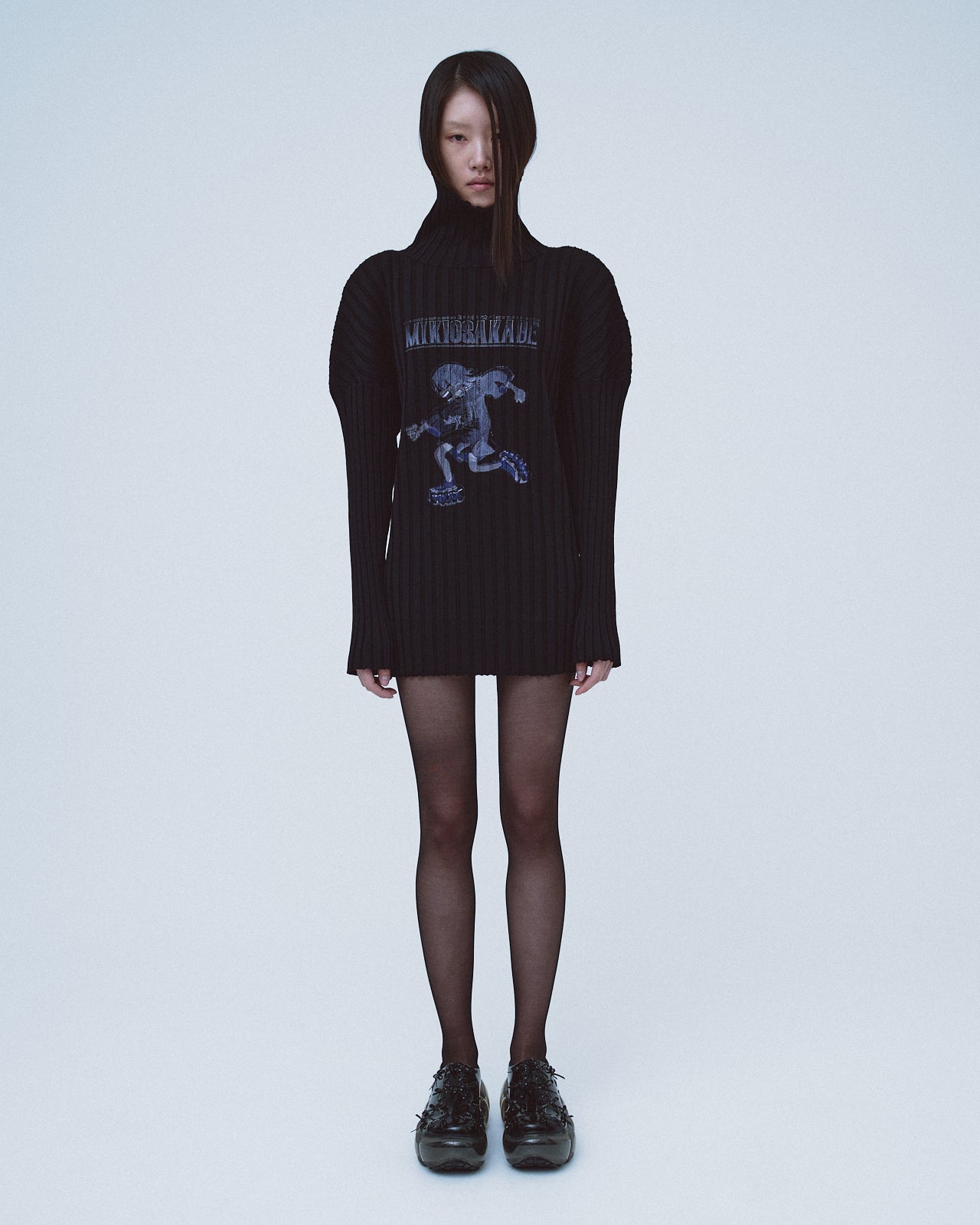 Dyed Shrink Knit / Black