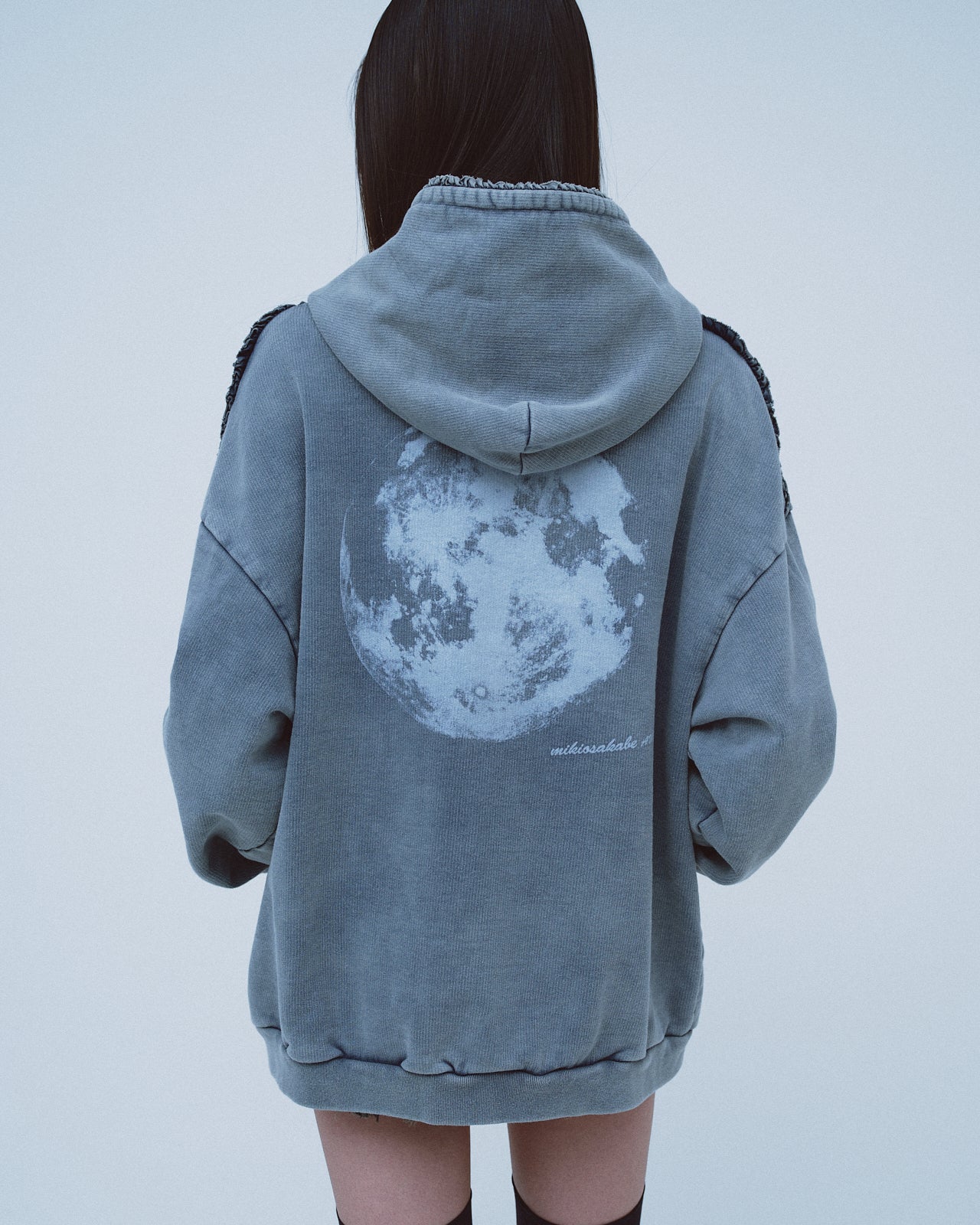 Mini Frill Washed Parka / Navy