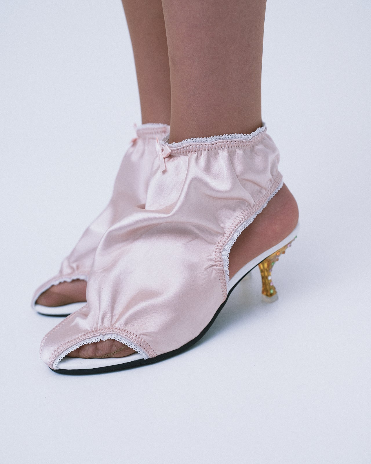 Panty Crystal Heels / Beige