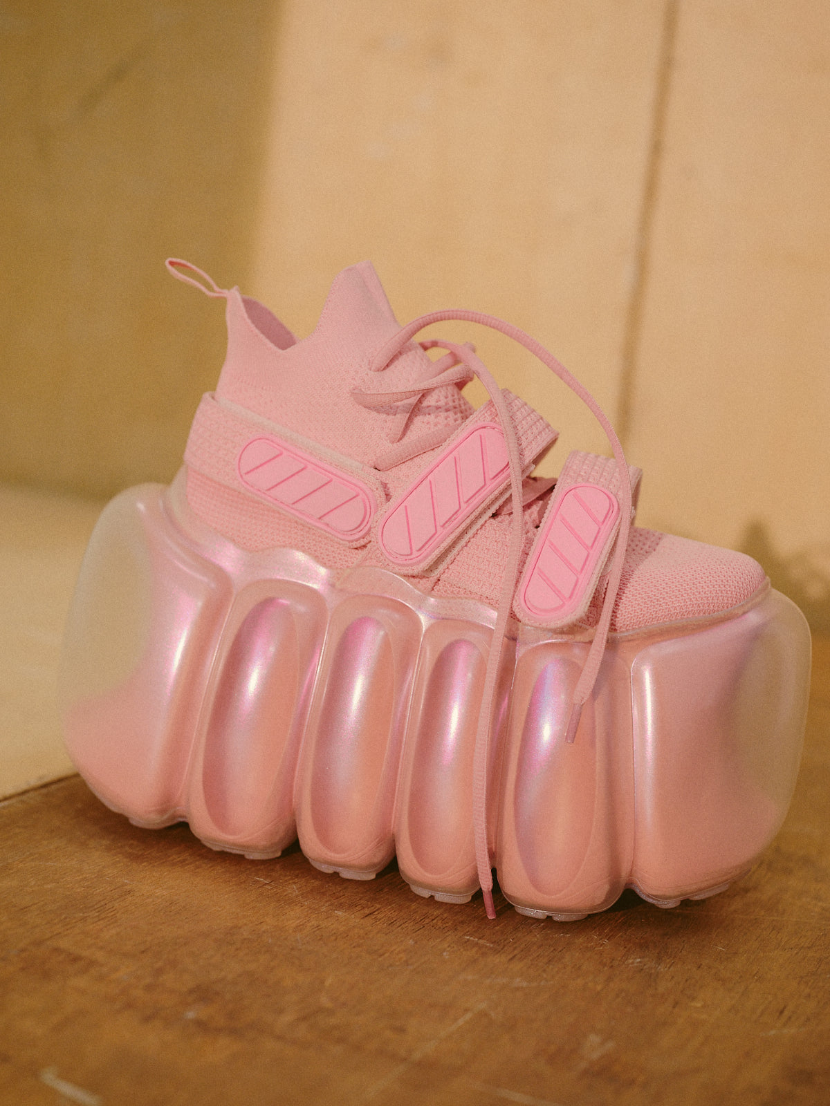 高泡泡腰带十字架/粉色