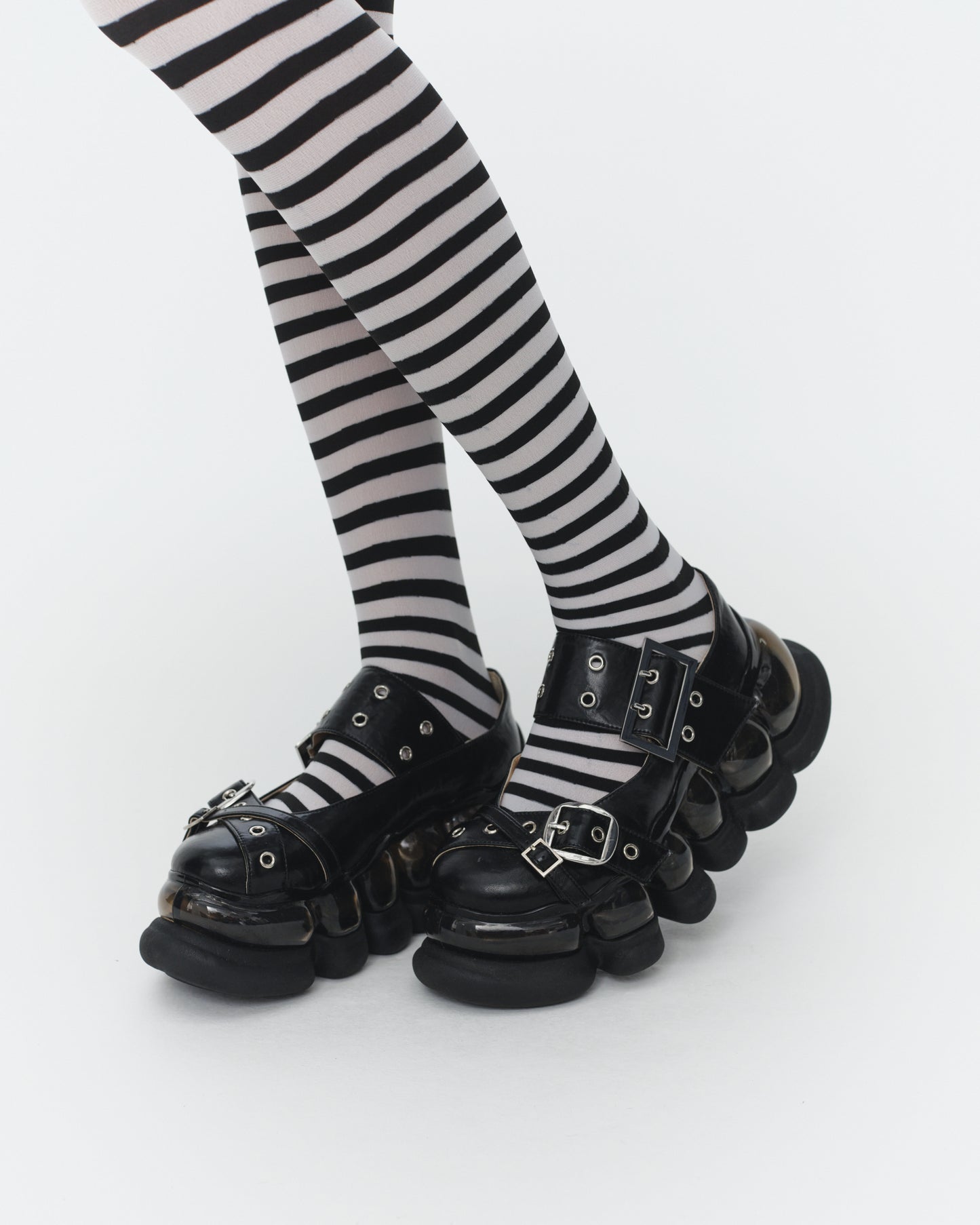 【SS26受注】"Jewelry" Ark Blushed Cross Mary Jane / Black / MSS26SH03