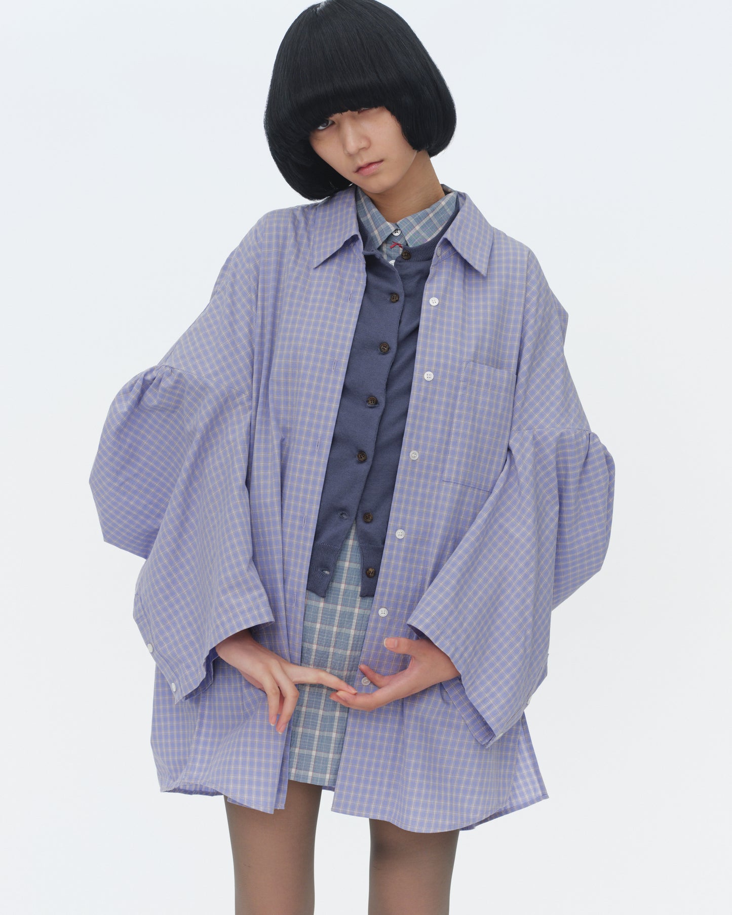 【SS26受注】Layered Garden Shirt / Blue / MSS26B03