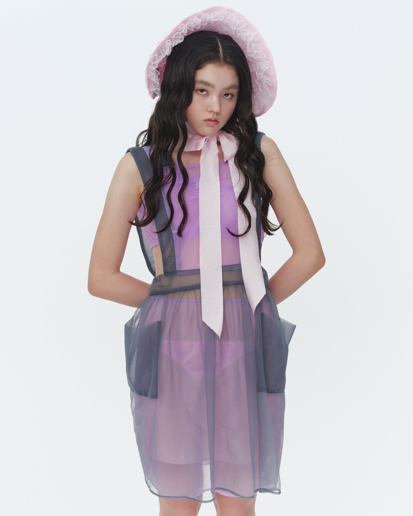 【SS26受注】Sugar Sugar Apron / Purple-Gray / JFSS26APRON01