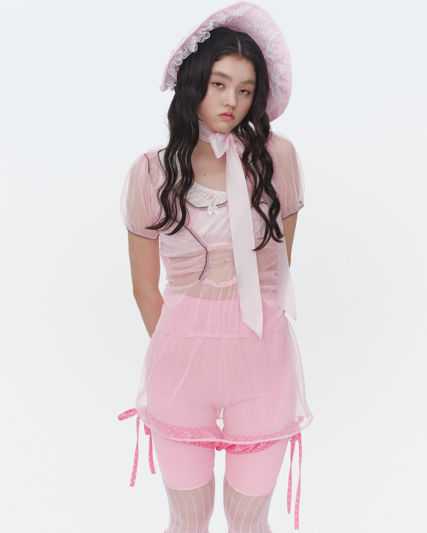 【SS26受注】Nana's Sheer Dress / Pink / JFSS26D021