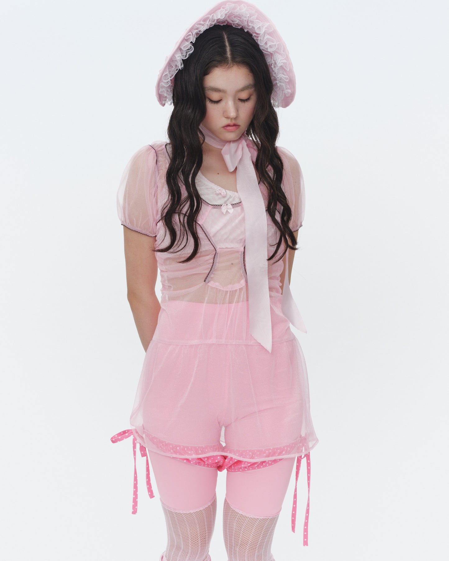 【SS26受注】Nana's Sheer Dress / Pink / JFSS26D021