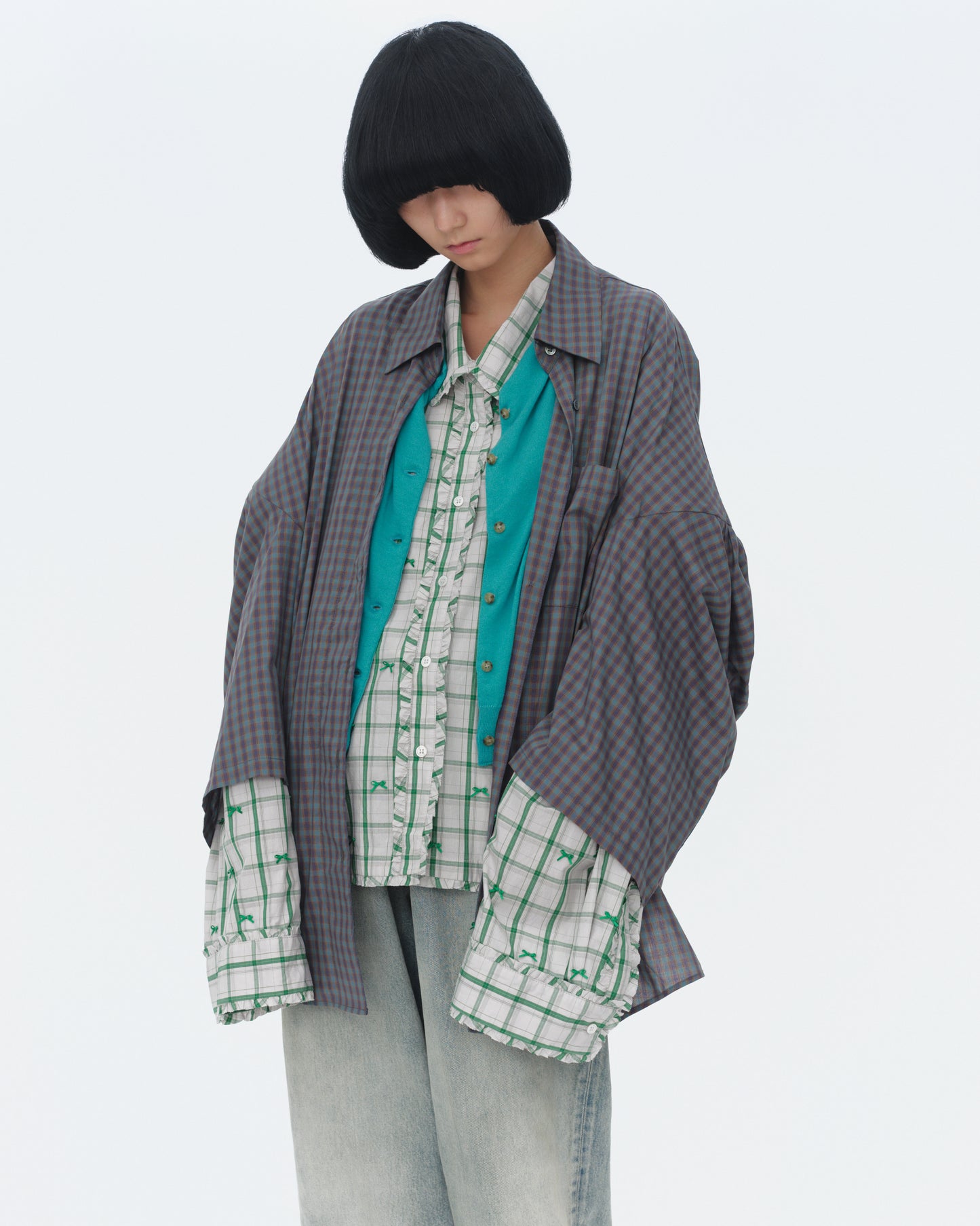 【SS26受注】 Layered Garden Shirt / Green / MSS26B03