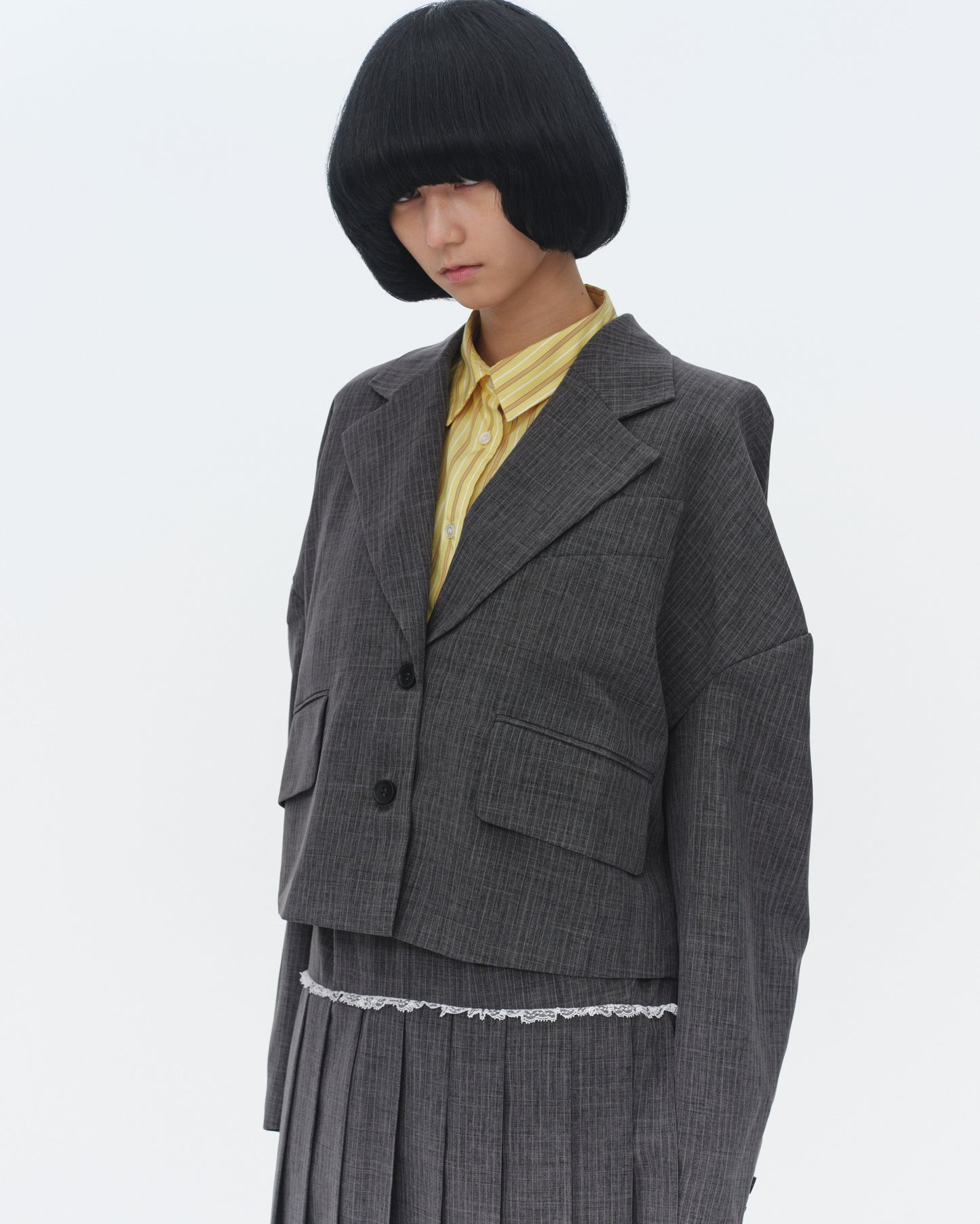 【SS26受注】Drop Shoulder Jacket / Gray / MSS26JK02
