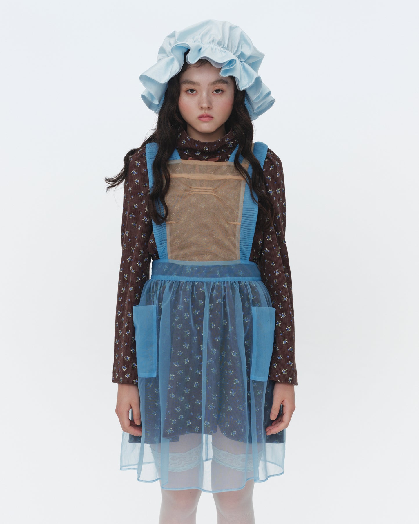 【SS26受注】Sugar Sugar Apron / Beige-Blue / JFSS26APRON01