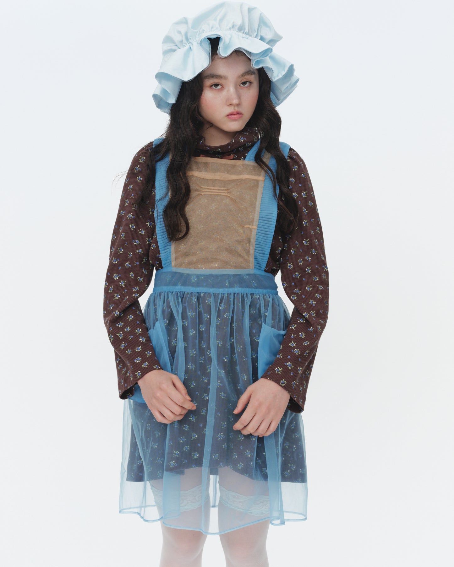 【SS26受注】Sugar Sugar Apron / Beige-Blue / JFSS26APRON01