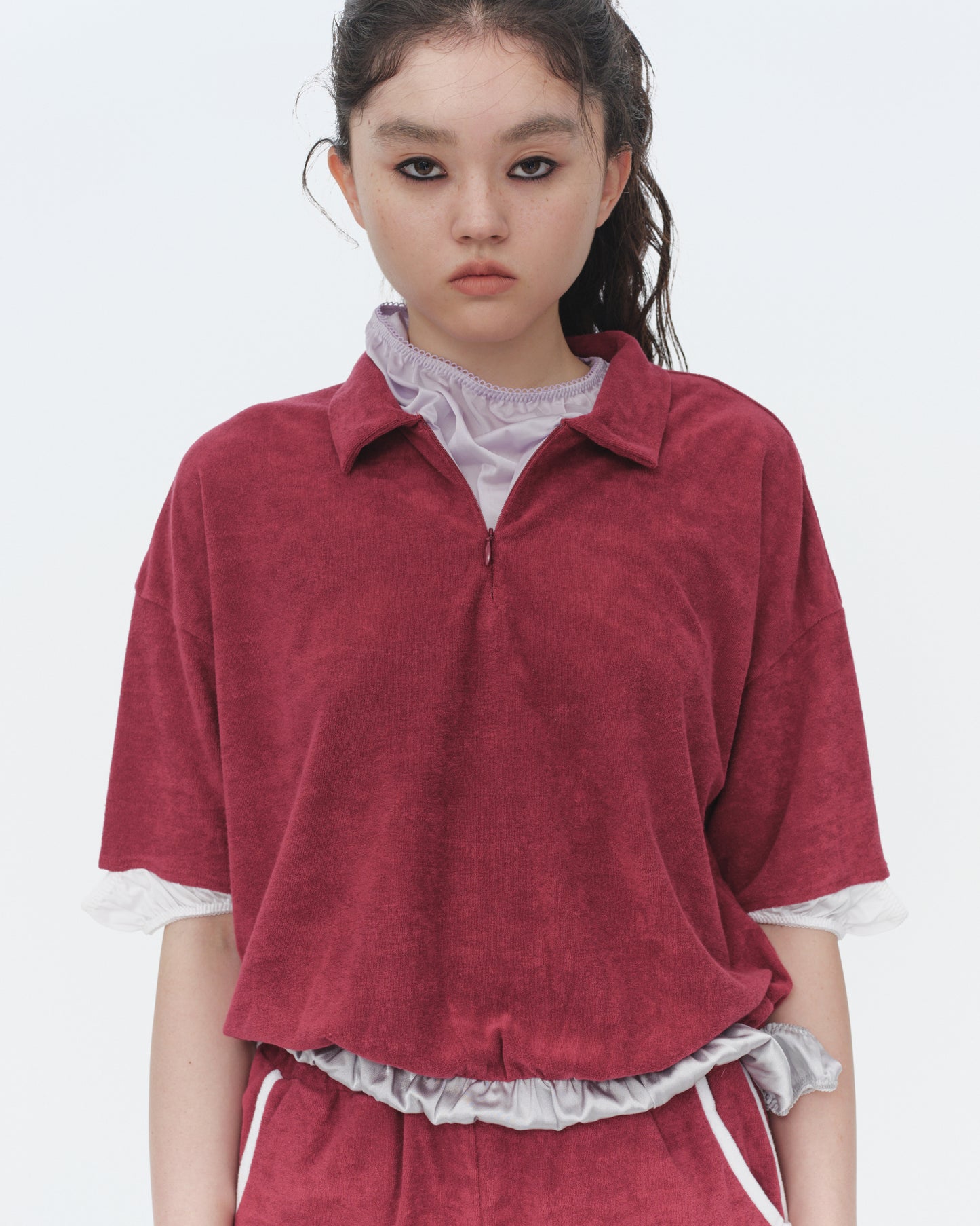 【SS26受注】Gym Uniform Tops With Panty / Wine / JFSS26B031