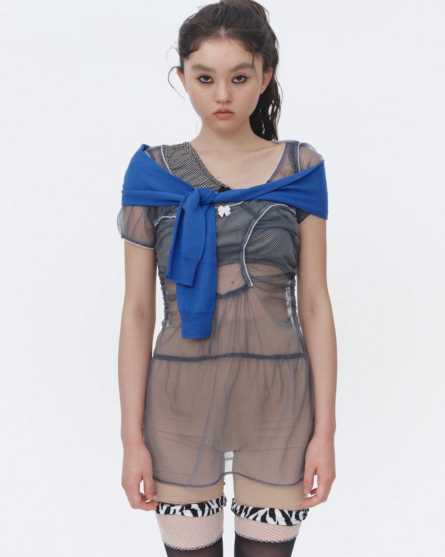 【SS26受注】Nana's Sheer Dress / Gray / JFSS26D021