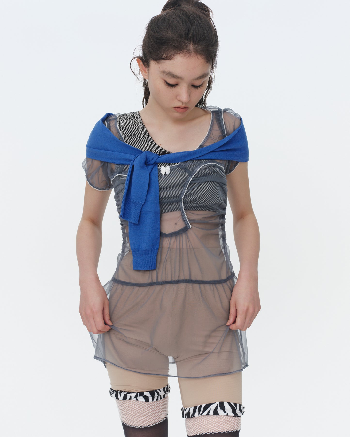 【SS26受注】Nana's Sheer Dress / Gray / JFSS26D021