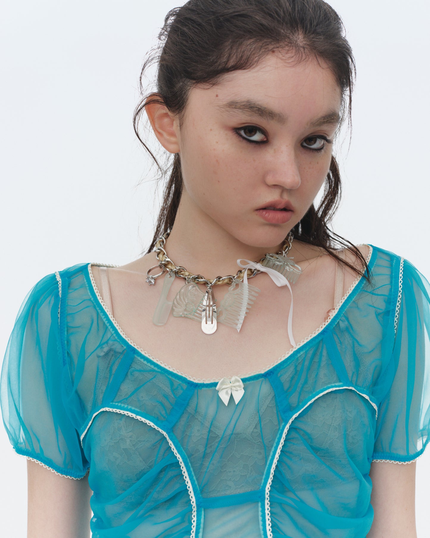 【SS26受注】Nana's Sheer Dress / Blue / JFSS26D021