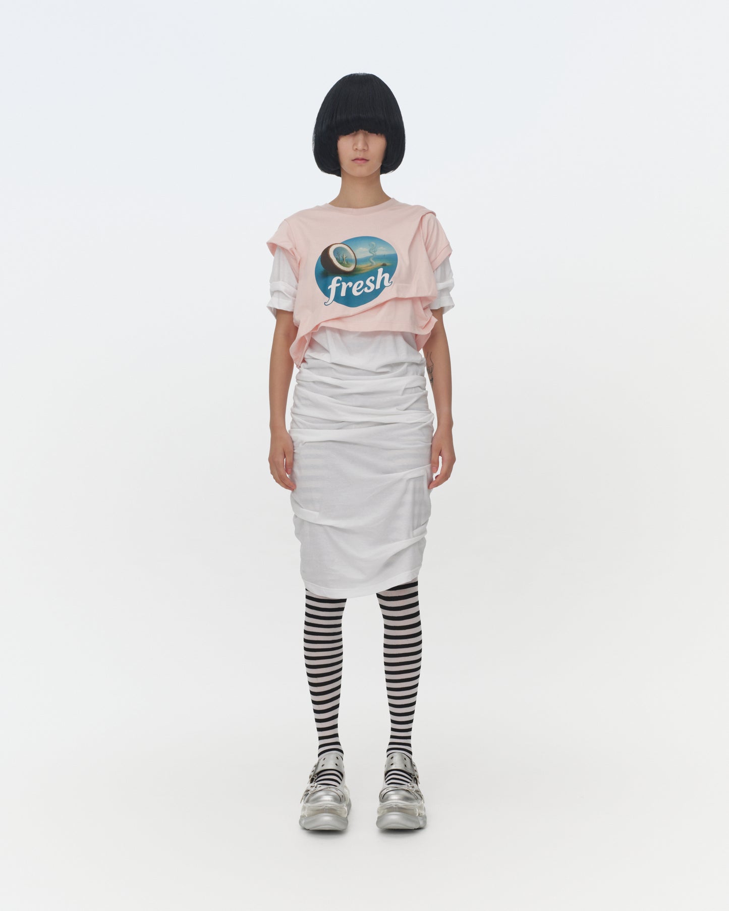 【SS26受注】Confusing T-Shirt / Pink-White / MSS26T02