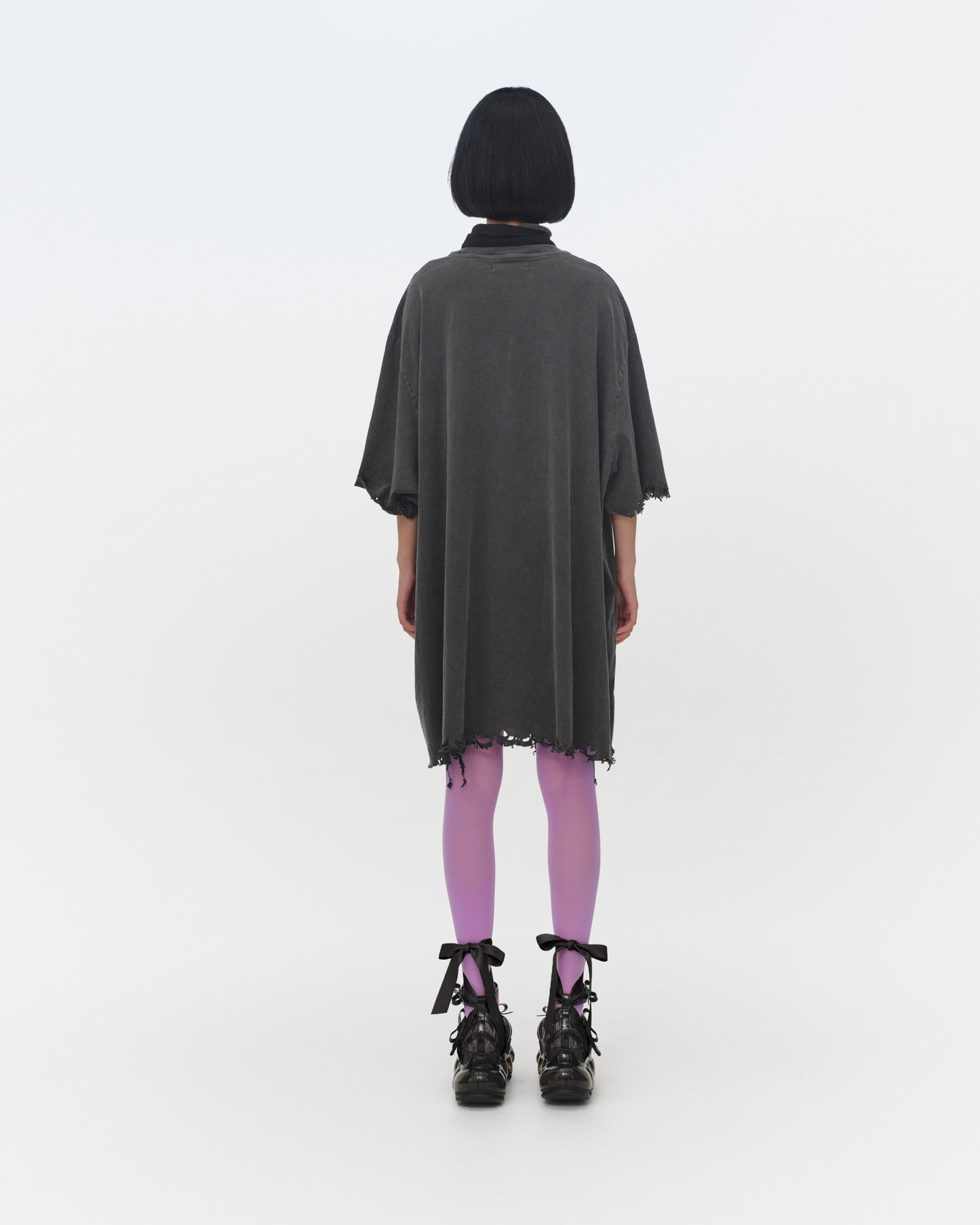 【SS26受注】Tie Neck T-Shirt / Black / MSS26T01