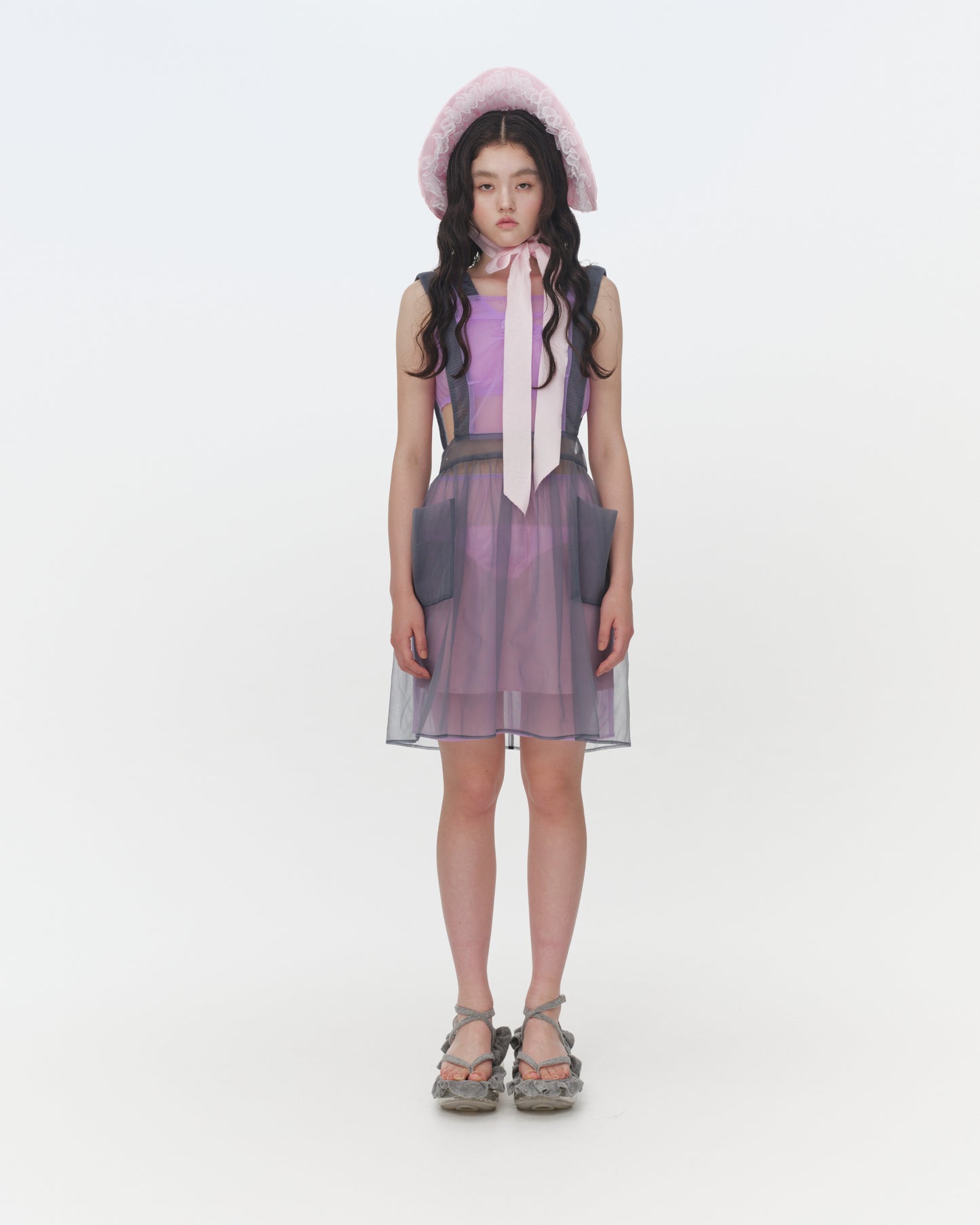 【SS26受注】Sugar Sugar Apron / Purple-Gray / JFSS26APRON01