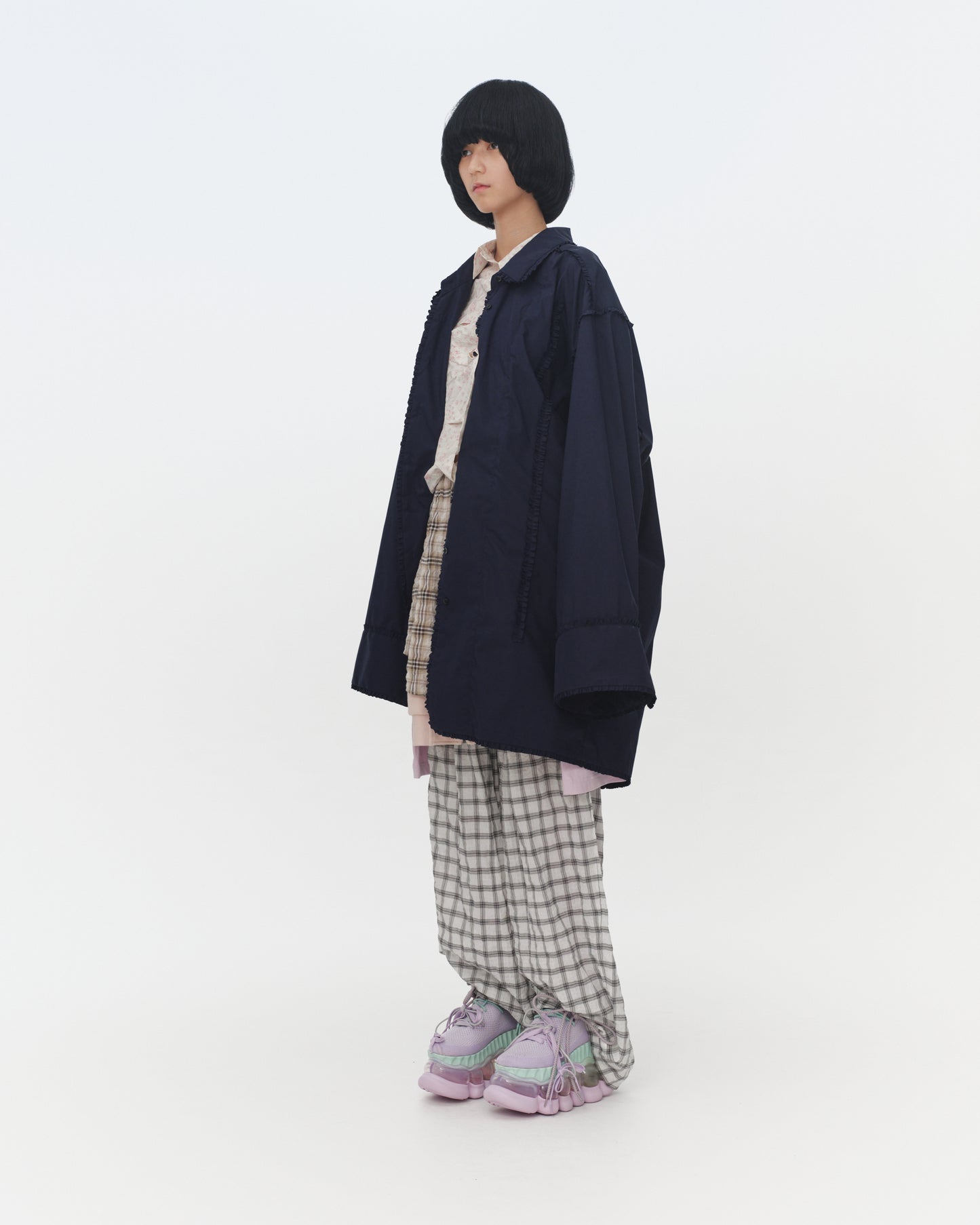 【SS26受注】Flower Out Shirt / Navy / MSS26B05