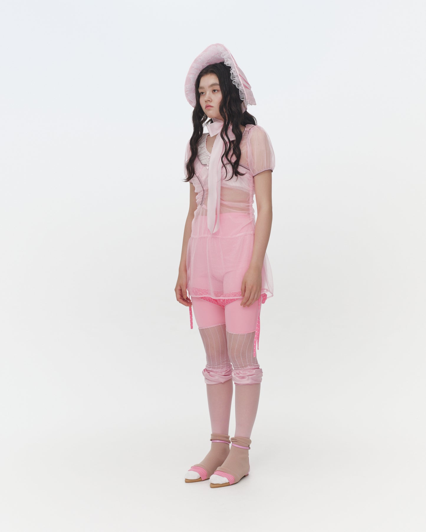 【SS26受注】Nana's Sheer Dress / Pink / JFSS26D021