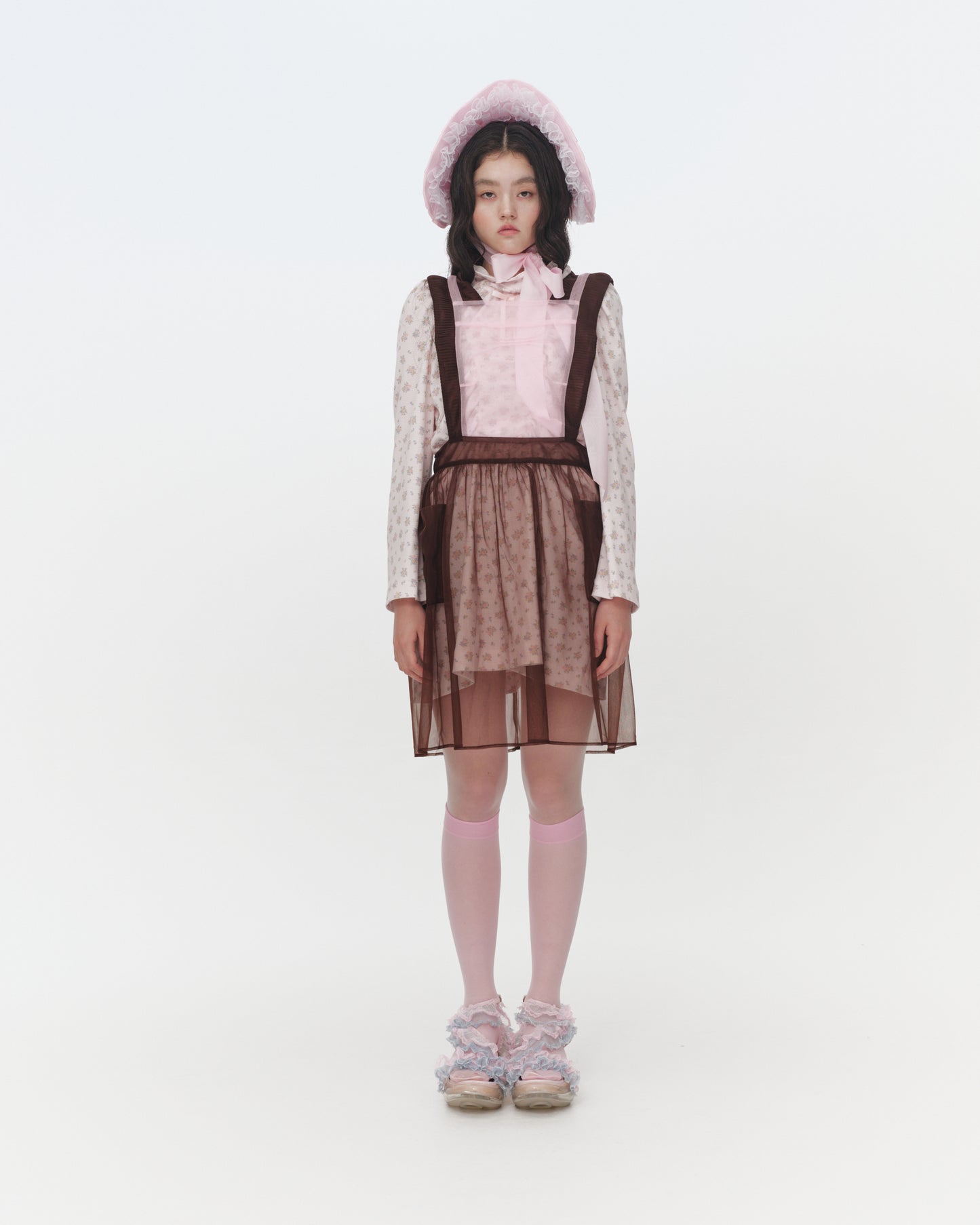 【SS26受注】Sugar Sugar Apron / Pink-Brown / JFSS26APRON01