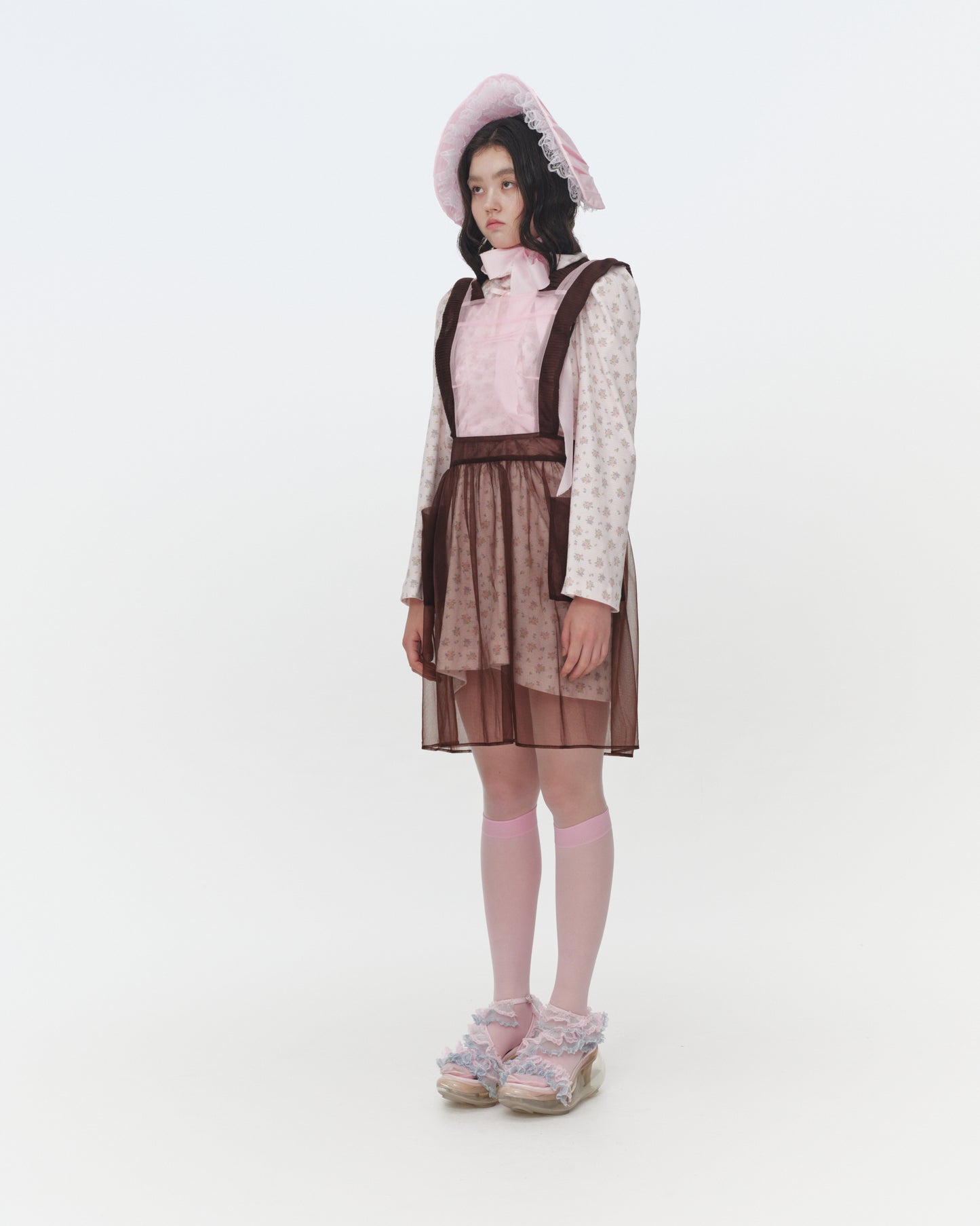 【SS26受注】Sugar Sugar Apron / Pink-Brown / JFSS26APRON01