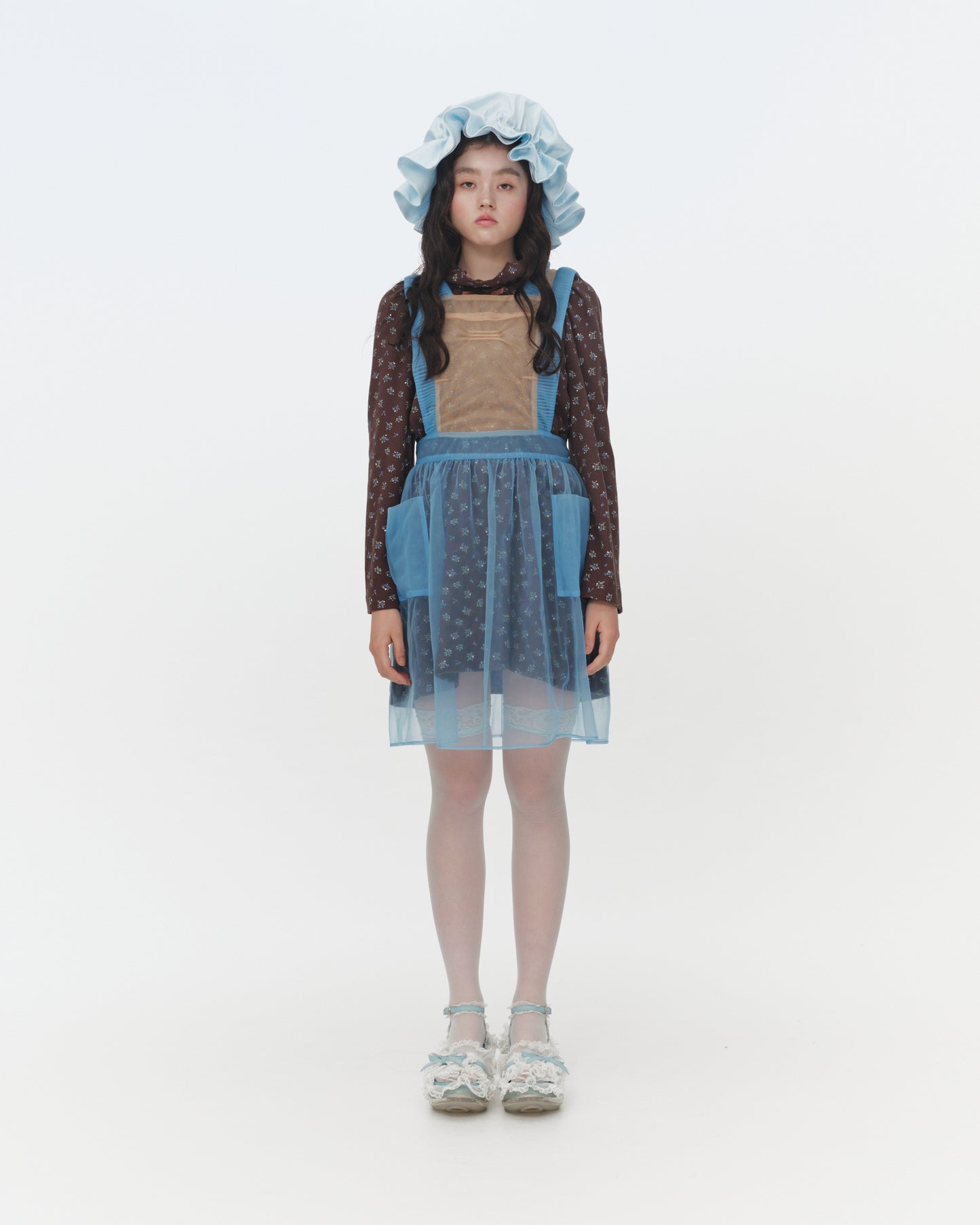 【SS26受注】Sugar Sugar Apron / Beige-Blue / JFSS26APRON01