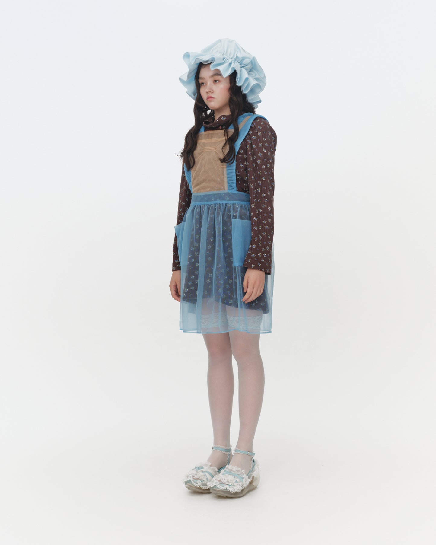 【SS26受注】Sugar Sugar Apron / Beige-Blue / JFSS26APRON01