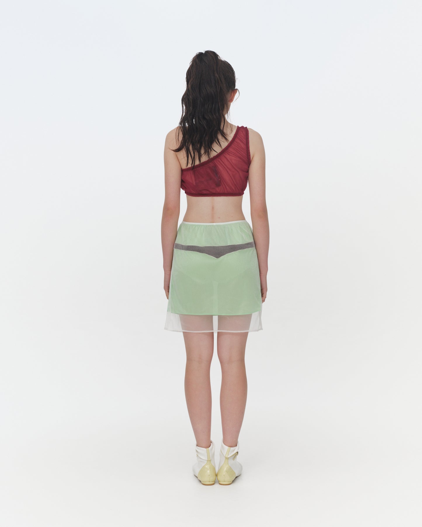 【SS26受注】Nickers Sheer Top / Wine / JFSS26T011