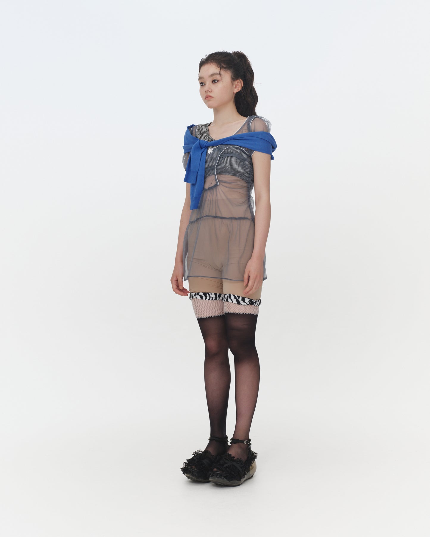 【SS26受注】Nana's Sheer Dress / Gray / JFSS26D021