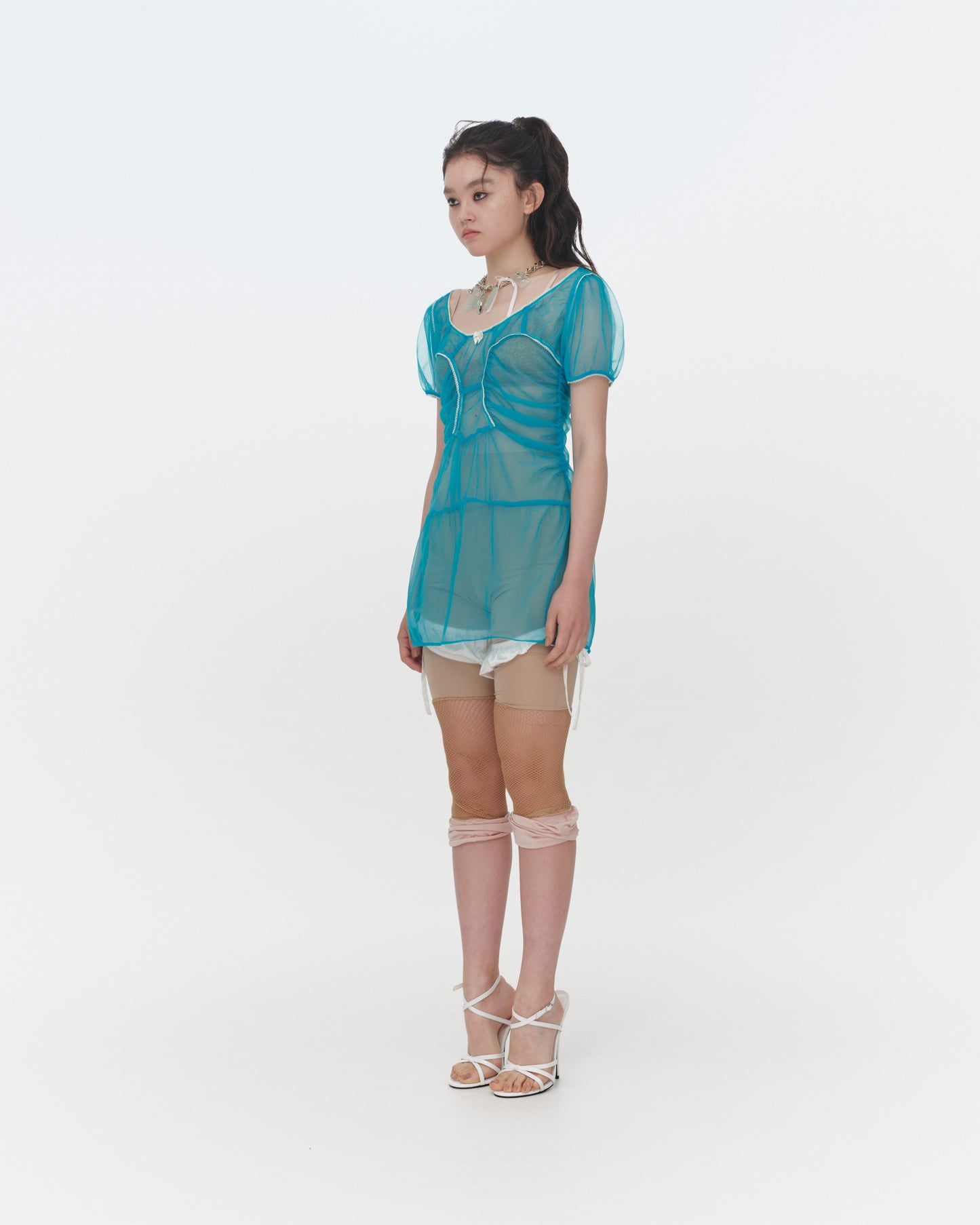 【SS26受注】Nana's Sheer Dress / Blue / JFSS26D021