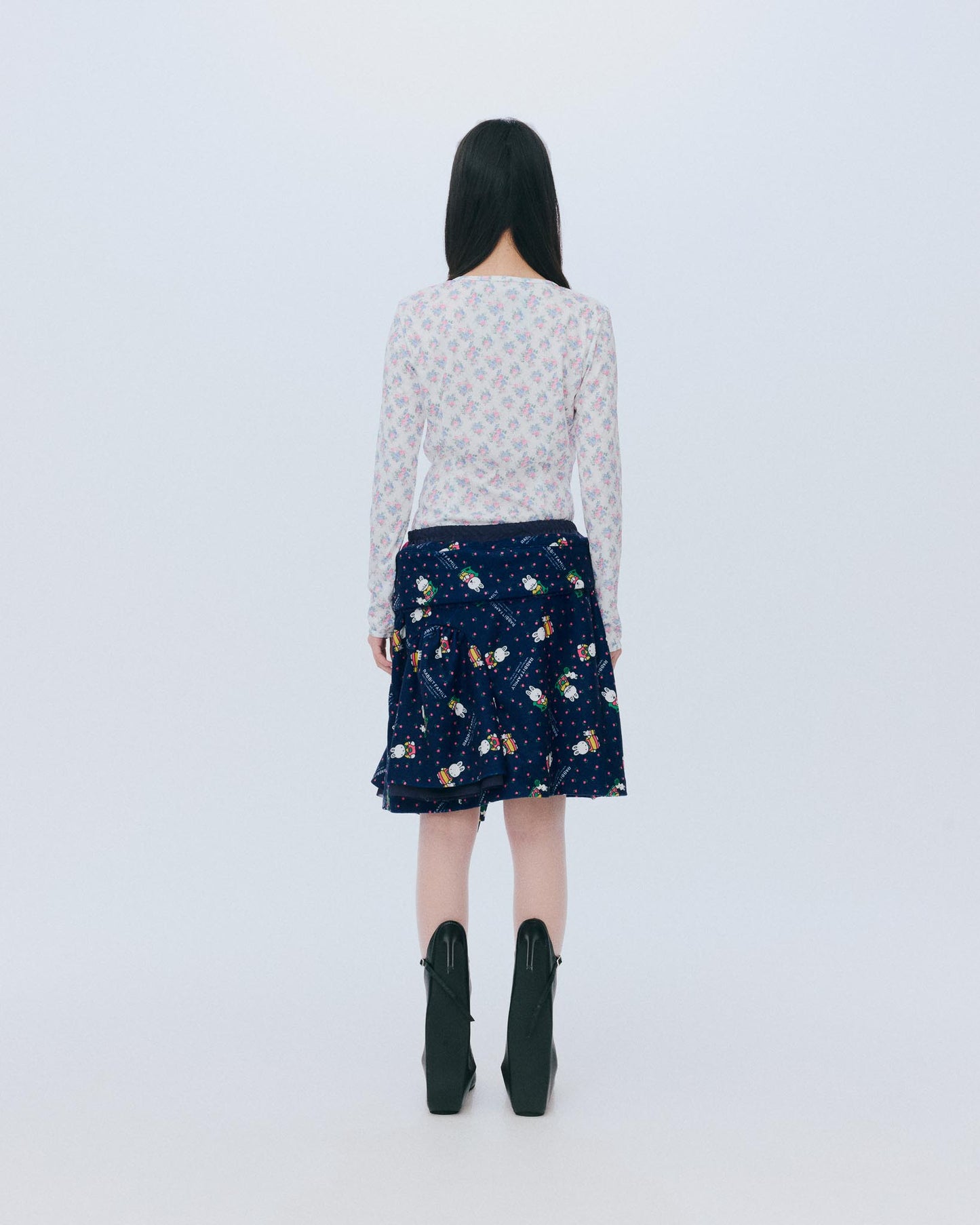 Flower Print T / White