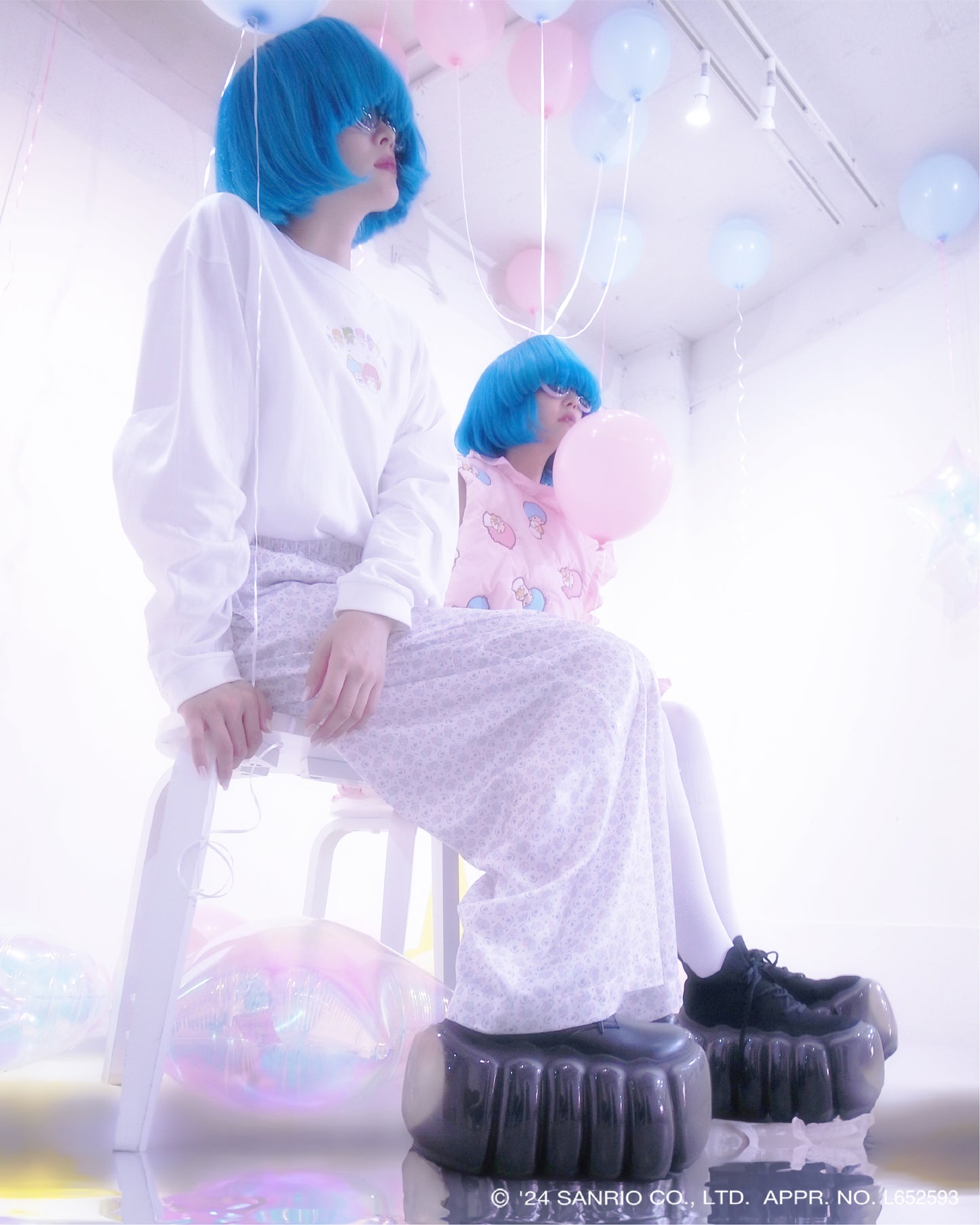 4XL Long T / White / Little Twin Stars x MIKIOSAKABE / MSLTT02