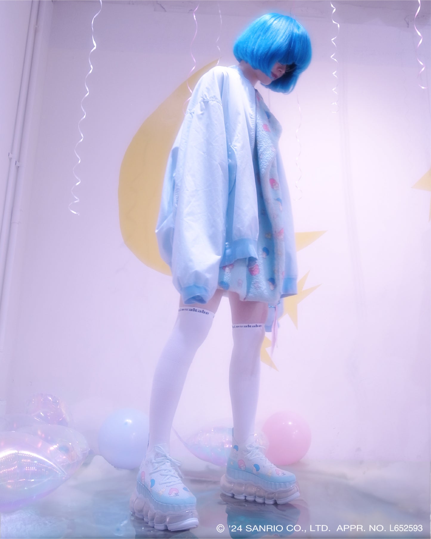 Fur Liner Vest / Blue / Little Twin Stars x MIKIOSAKABE