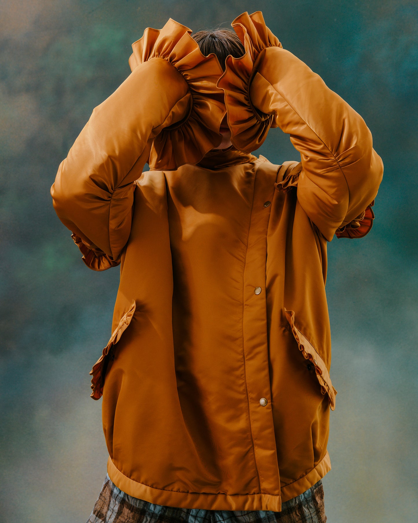 Puffer Frill Blouson / Mustard