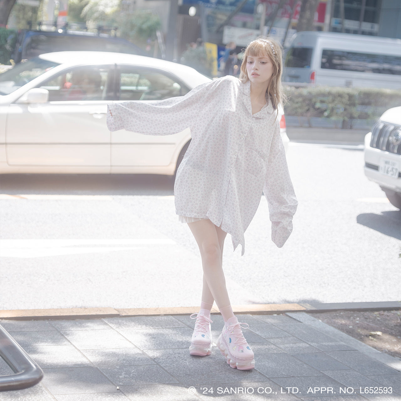 Print Pajamas Tops / White / Little Twin Stars x MIKIOSAKABE / MSLTPJT01